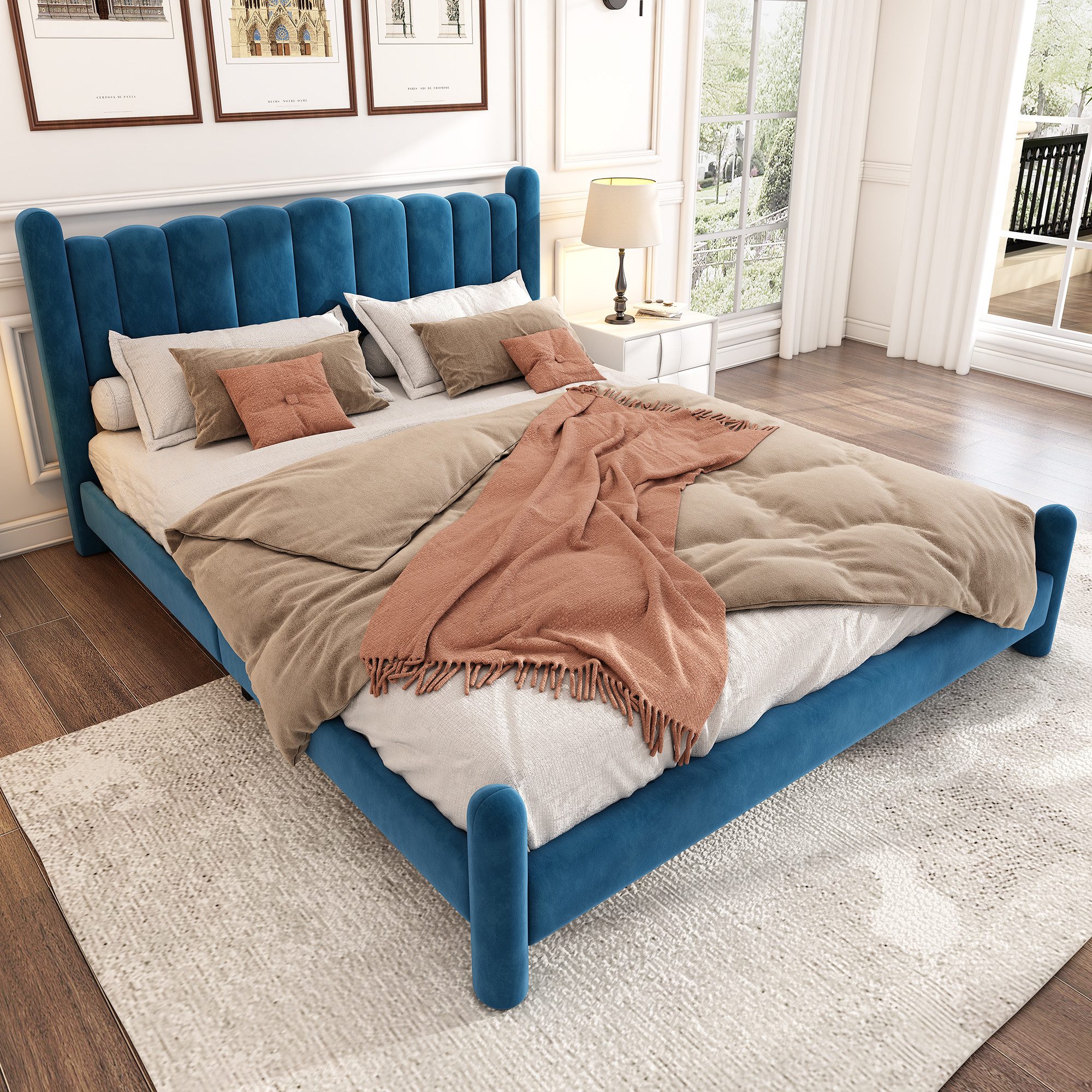 HAUSS SPOLE Polsterbett 160x200cm mit fächerförmigem günstig online kaufen