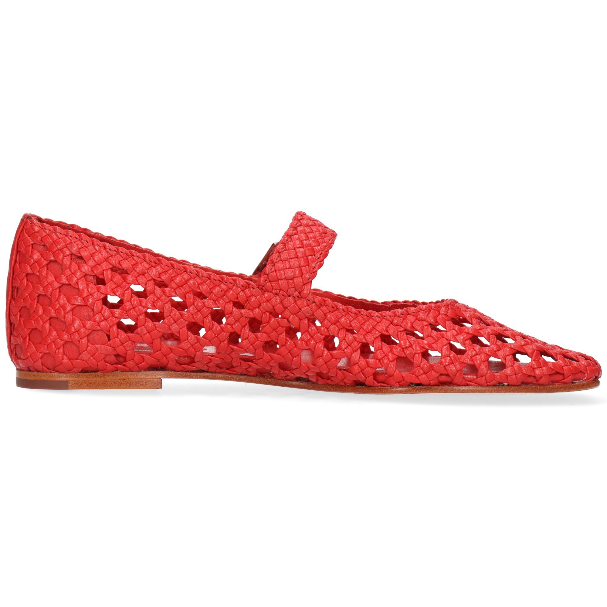 Melvin & Hamilton Bexley 2 Leder-Geflochtene Schuhe für Damen Ballerina Flache Absätze, Echtes Leder, Von Hand geflochten