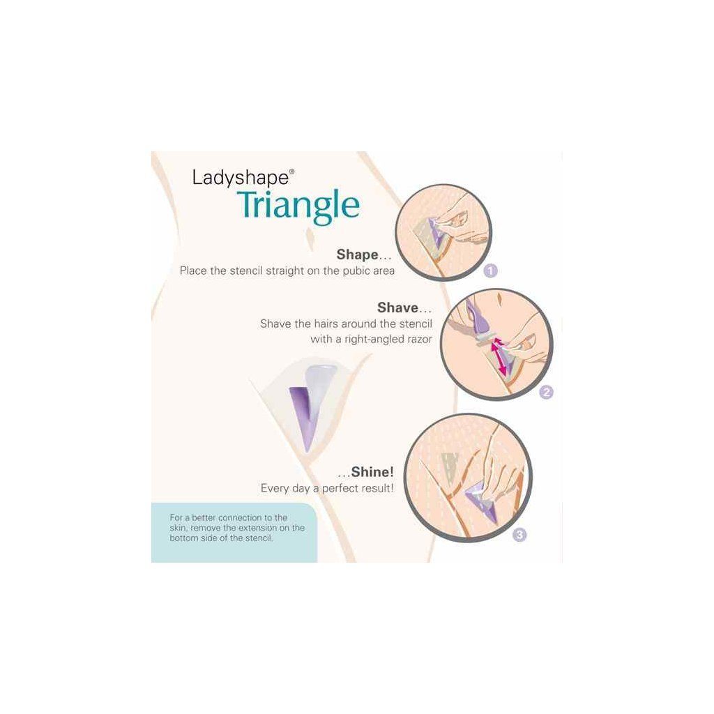 Ladyshape Rasierset Ladyshape - Bikini Rasierschablone eine perfekte Intimrasur für türkis Triangle, Tool Shaping