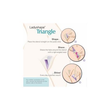 Ladyshape Rasierset Ladyshape - Bikini Shaping Tool Triangle, Rasierschablone für eine perfekte Intimrasur
