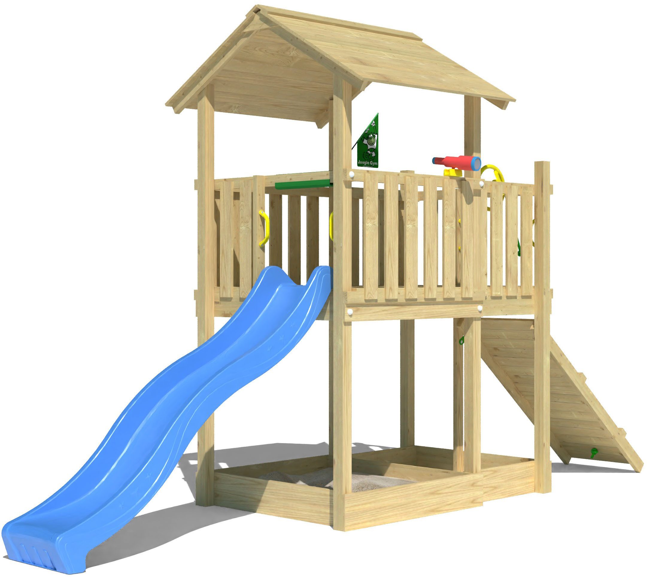 Jungle Gym Spielturm Drift, Spielanlage inklusive Rutsche mit Wasseranschluss
