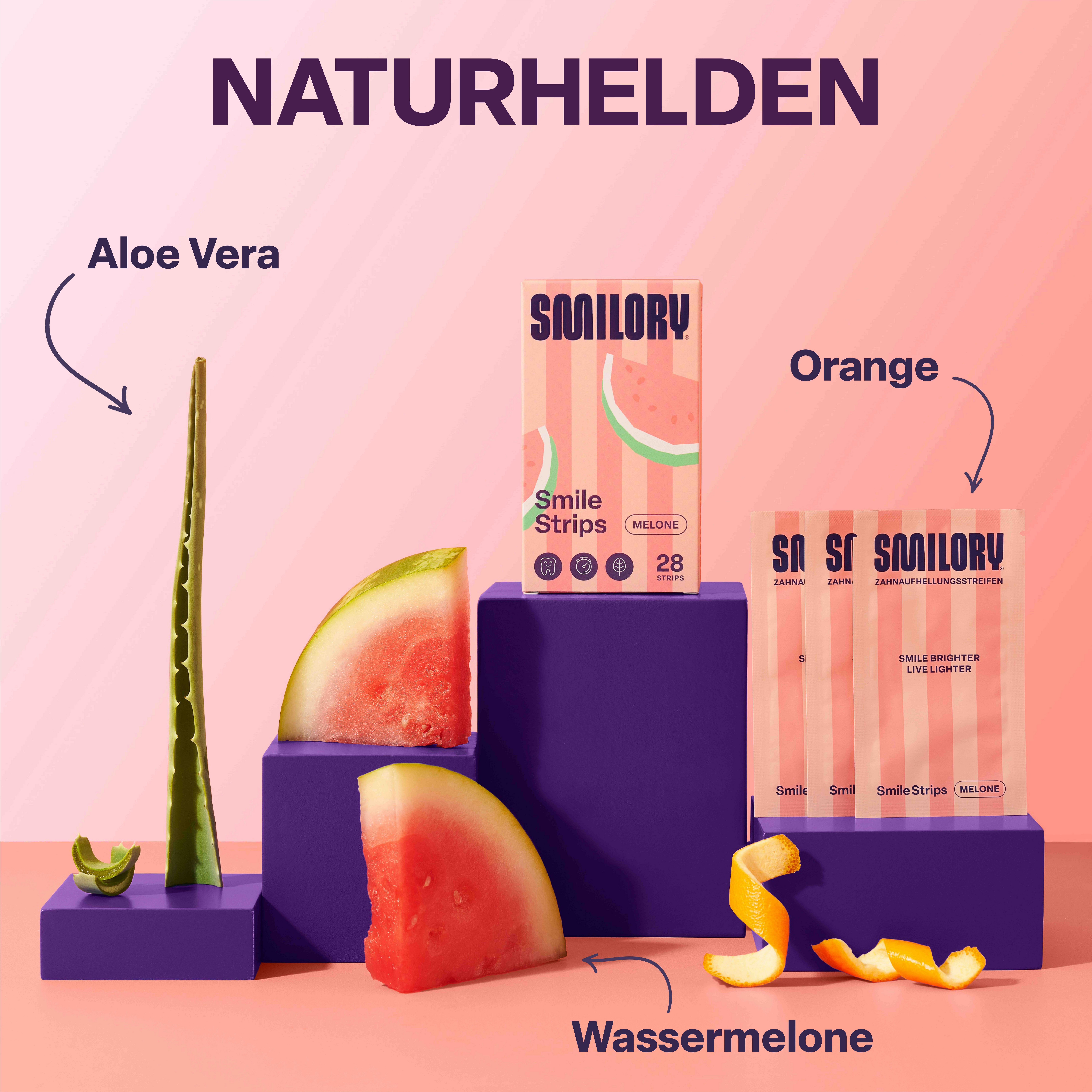 SMILORY® White Stripes Smilory® Whitening Strips – Zahnaufhellungsstreifen, Auch für empfindliche Zähne, mit pflegenden Inhaltsstoffen.