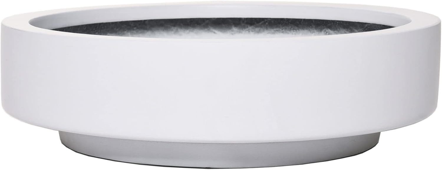 VIVANNO Pflanzschale Fiberglas ESCADA LOW Schale - Weiß Matt (1 St), 30x30x günstig online kaufen