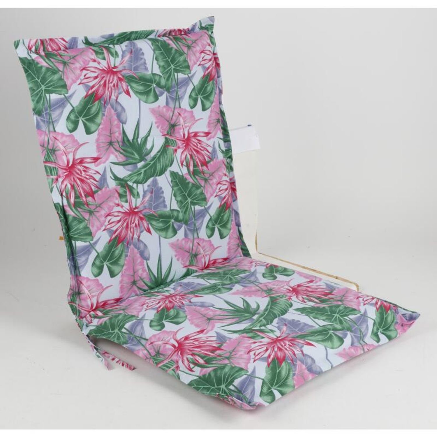 BURI Bankauflage 4x Niederlehner-Auflage Anthurium Sitzkissen Sessel Blumen bunt 105x50 | Dekokissen