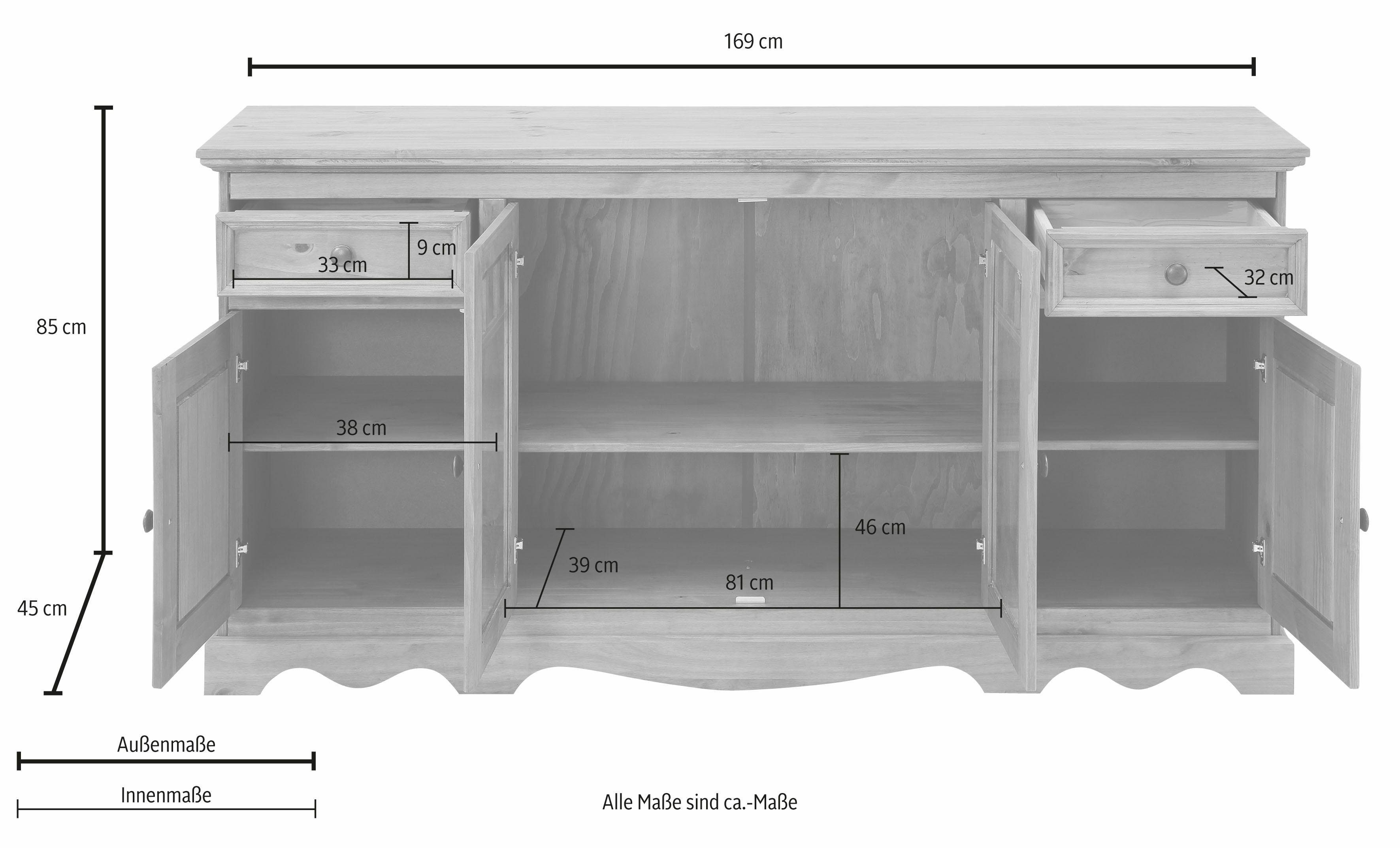 Home affaire Sideboard Melissa, Kommode, Breite günstig online kaufen