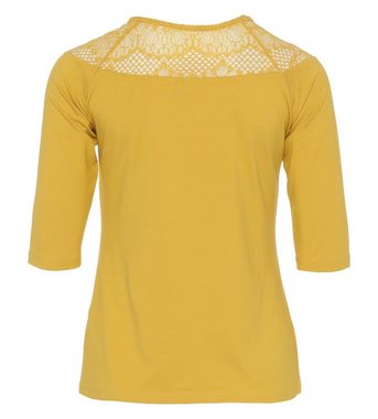 Sarah Kern T-Shirt 3/4-Arm-Bluse koerpernah mit Spitze