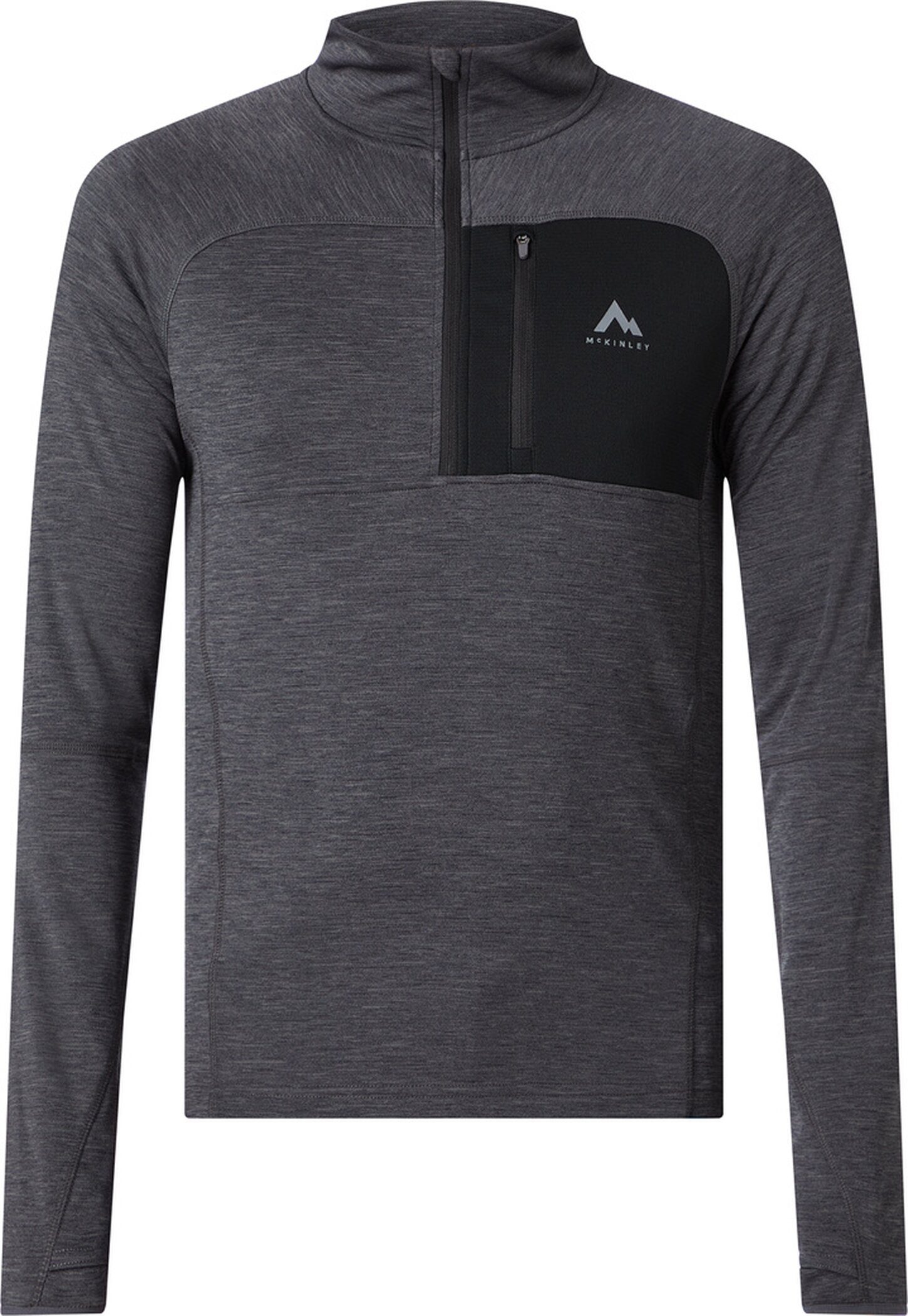 McKINLEY Rollkragenshirt Ux.-Langarmshirt Tampo ux MELANGE/BLACK günstig online kaufen