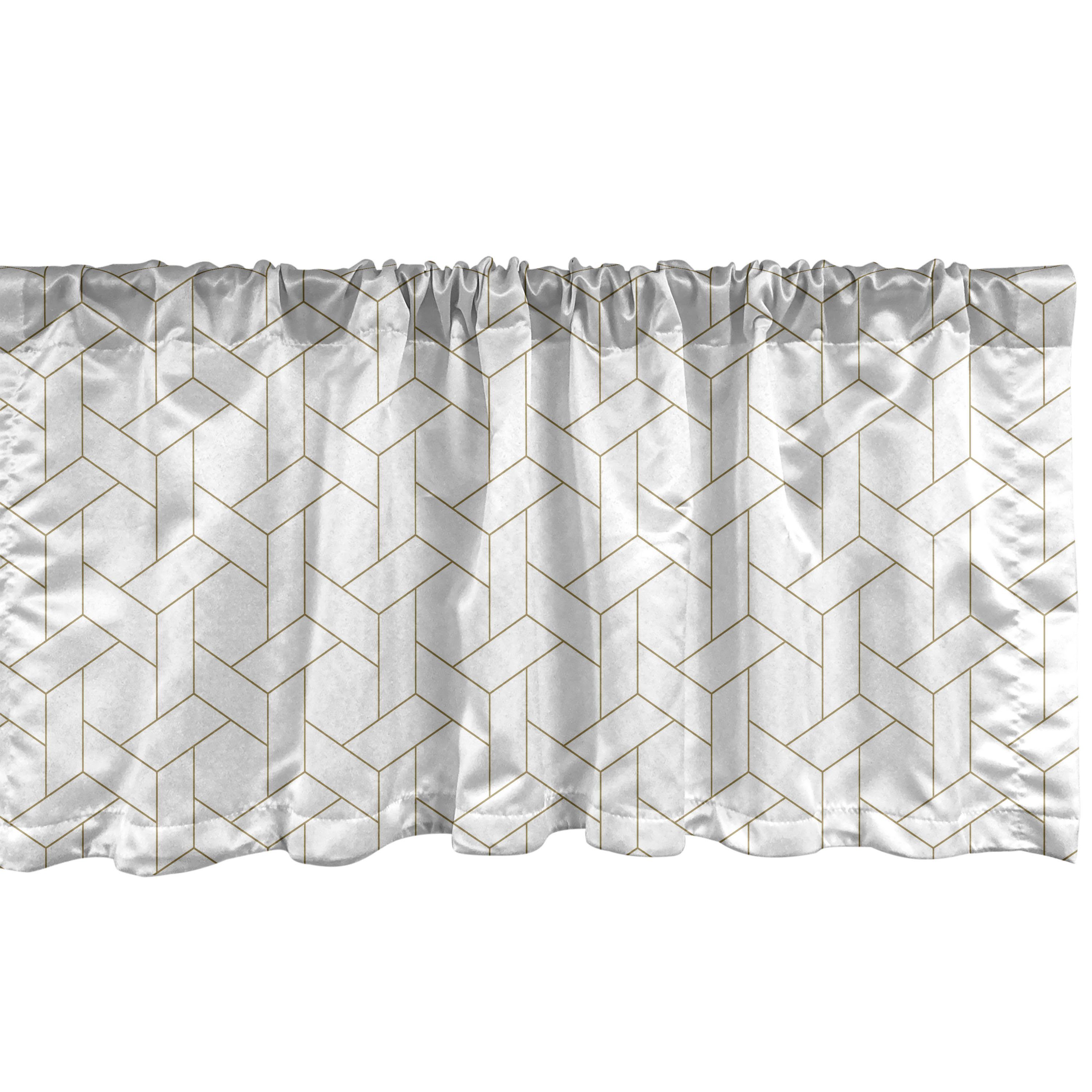 Trellis Abstrakt Abakuhaus, Microfaser, Stangentasche, für Geometrisch mit Volant Küche Modern Schlafzimmer Dekor Scheibengardine Vorhang