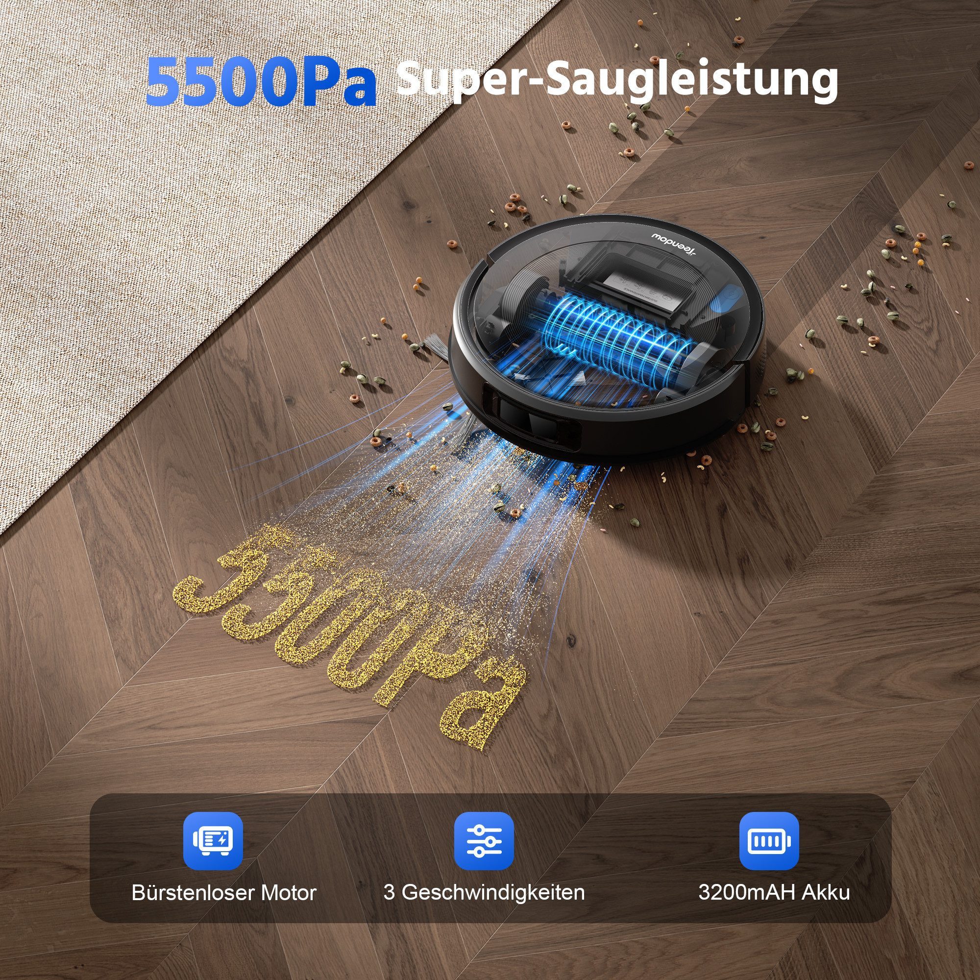 Teendow 5500Pa Saugroboter - Bild 4