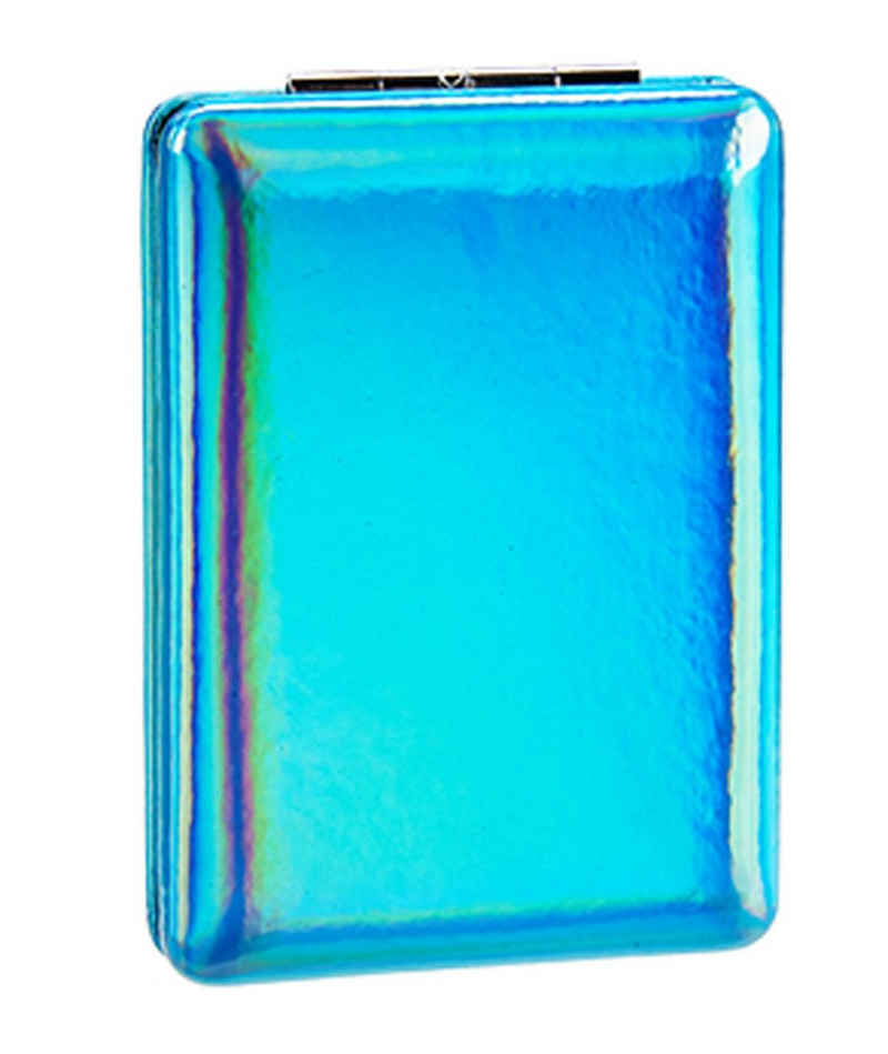 Taschenspiegel TASCHENSPIEGEL doppelseitig klappbar Kosmetikspiegel 10 (Hellblau), Make-up Spiegel
