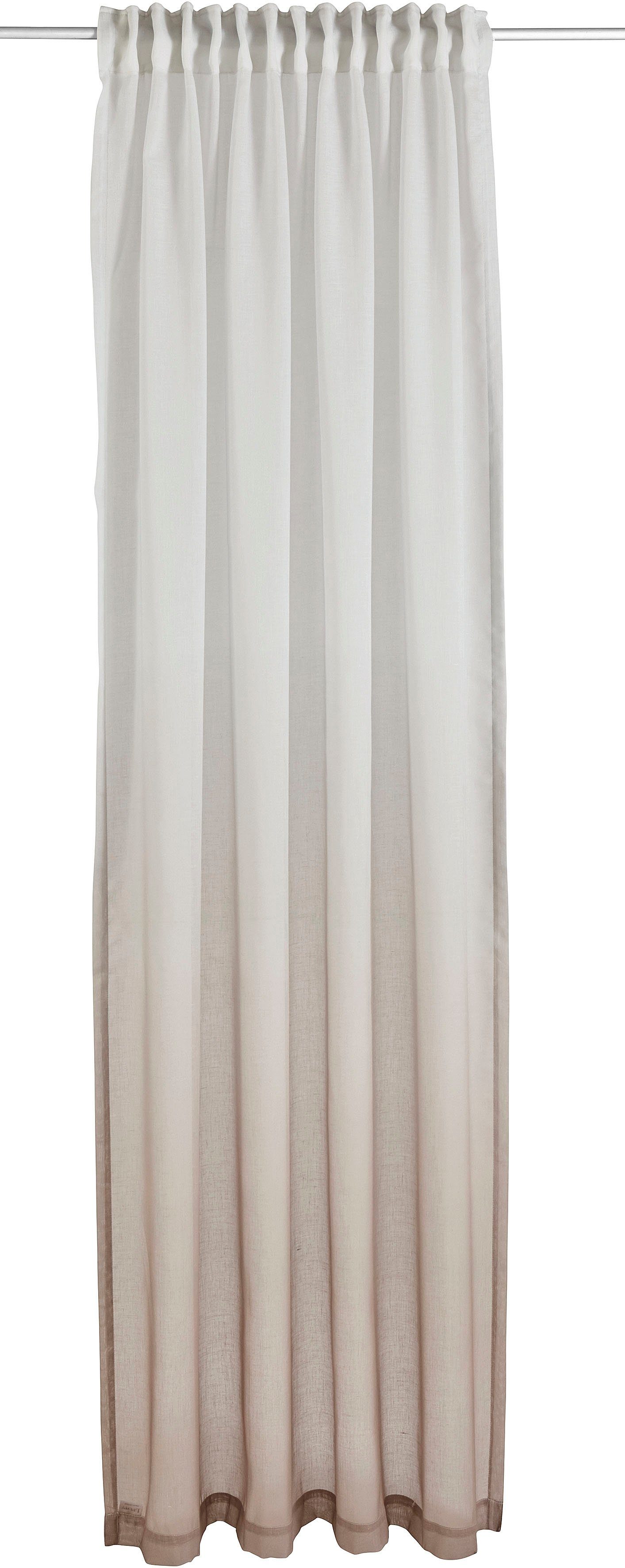 by Lena transparent, Größen (1 transparent, Gercke, Home Polyester, verschiedene beige LeGer Kaida, Multifunktionsband bedruckt, St), Farbverlauf, Gardine