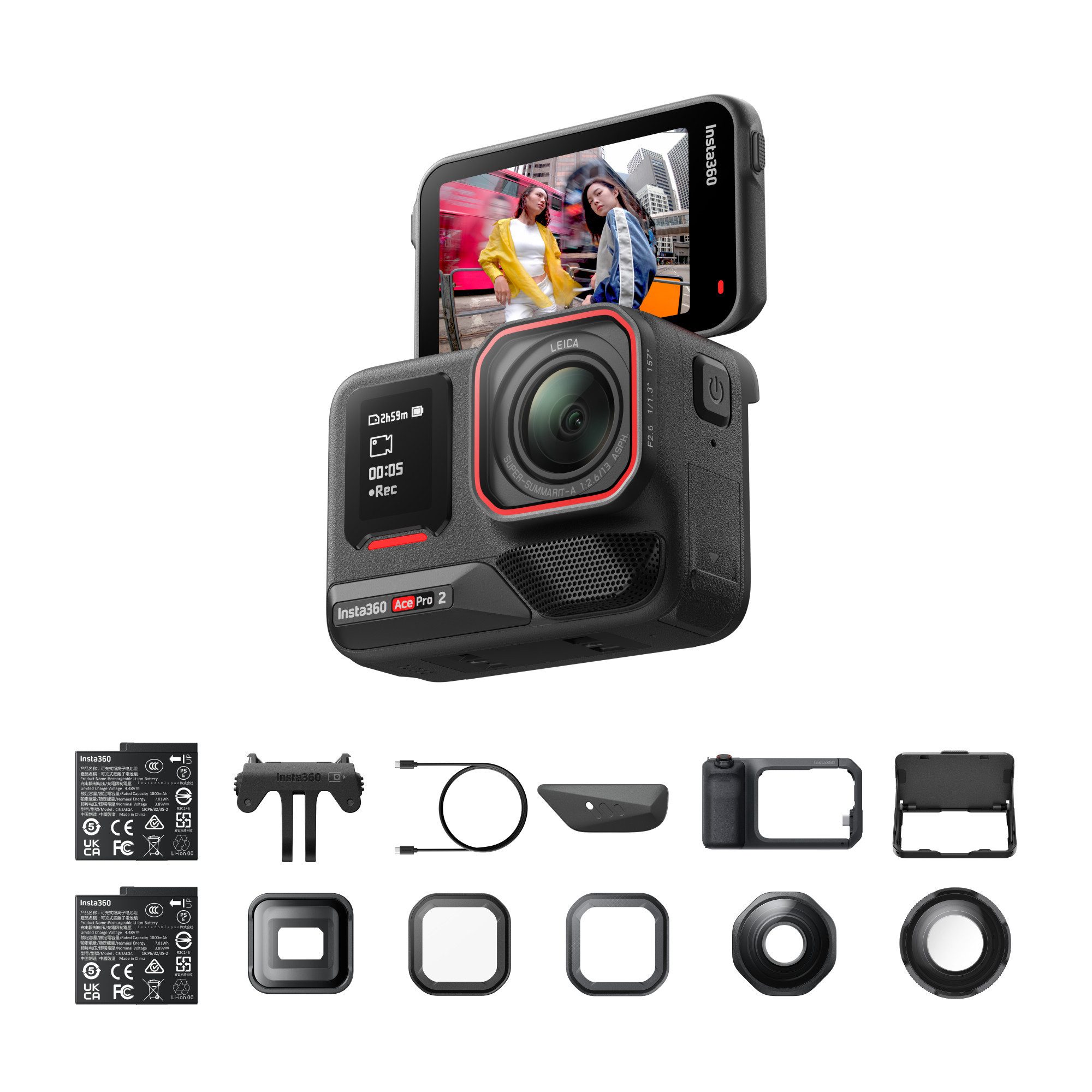 Insta360 Insta360 Ace Pro 2 - 8K wasserdichte Actionkamera Action Cam (8K, WLAN (Wi-Fi), Bluetooth)