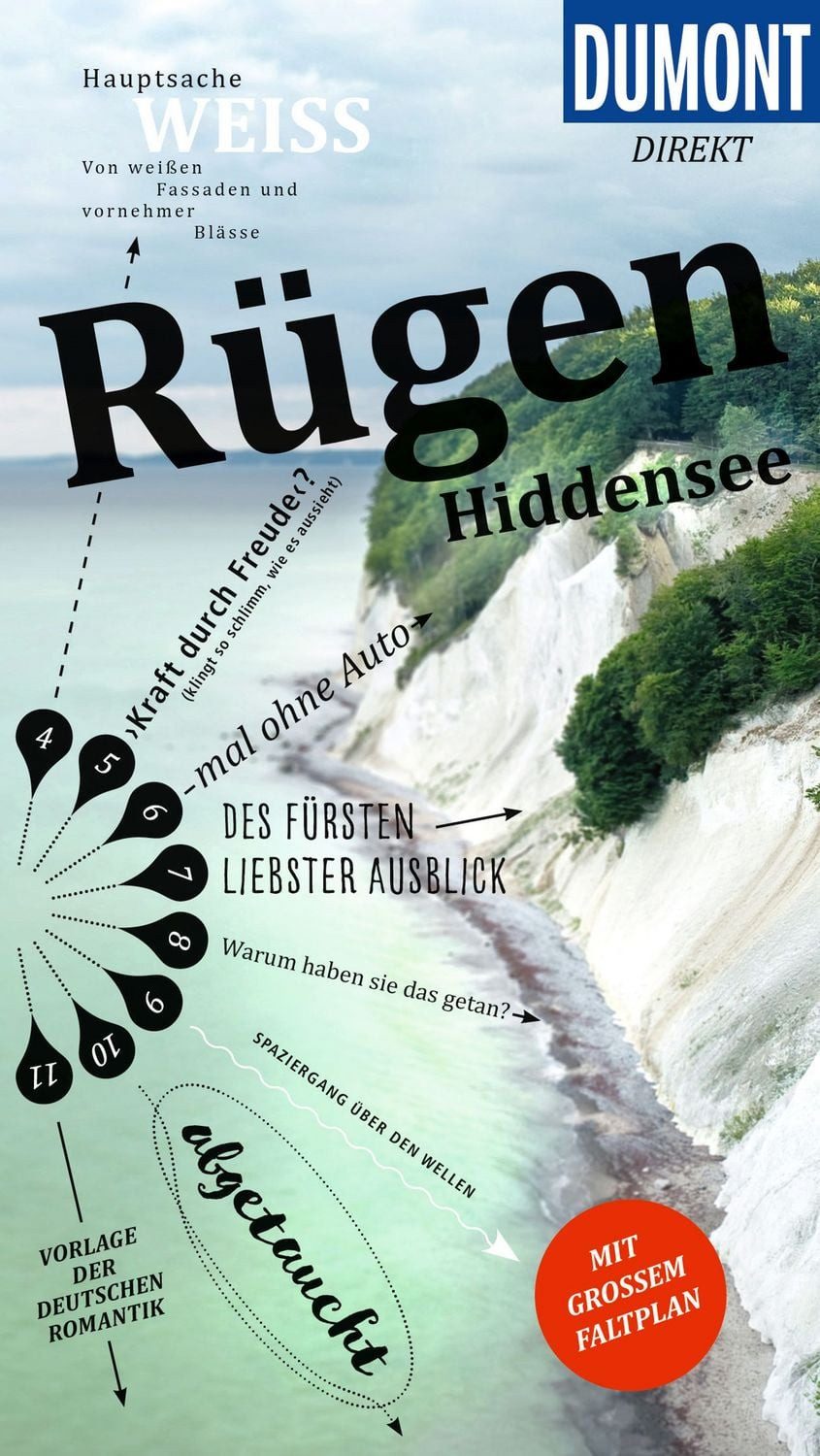 DUMONT direkt Reiseführer Rügen, Hiddensee / Dagny Eggert, Mit großem Faltplan