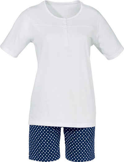 Erwin Müller Pyjama Damen-Shorty Single-Jersey Punkte