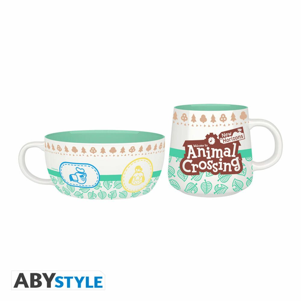 ABYstyle Frühstücks-Geschirrset Animal Crossing - Characters 2-tlg. (2-tlg), Keramik
