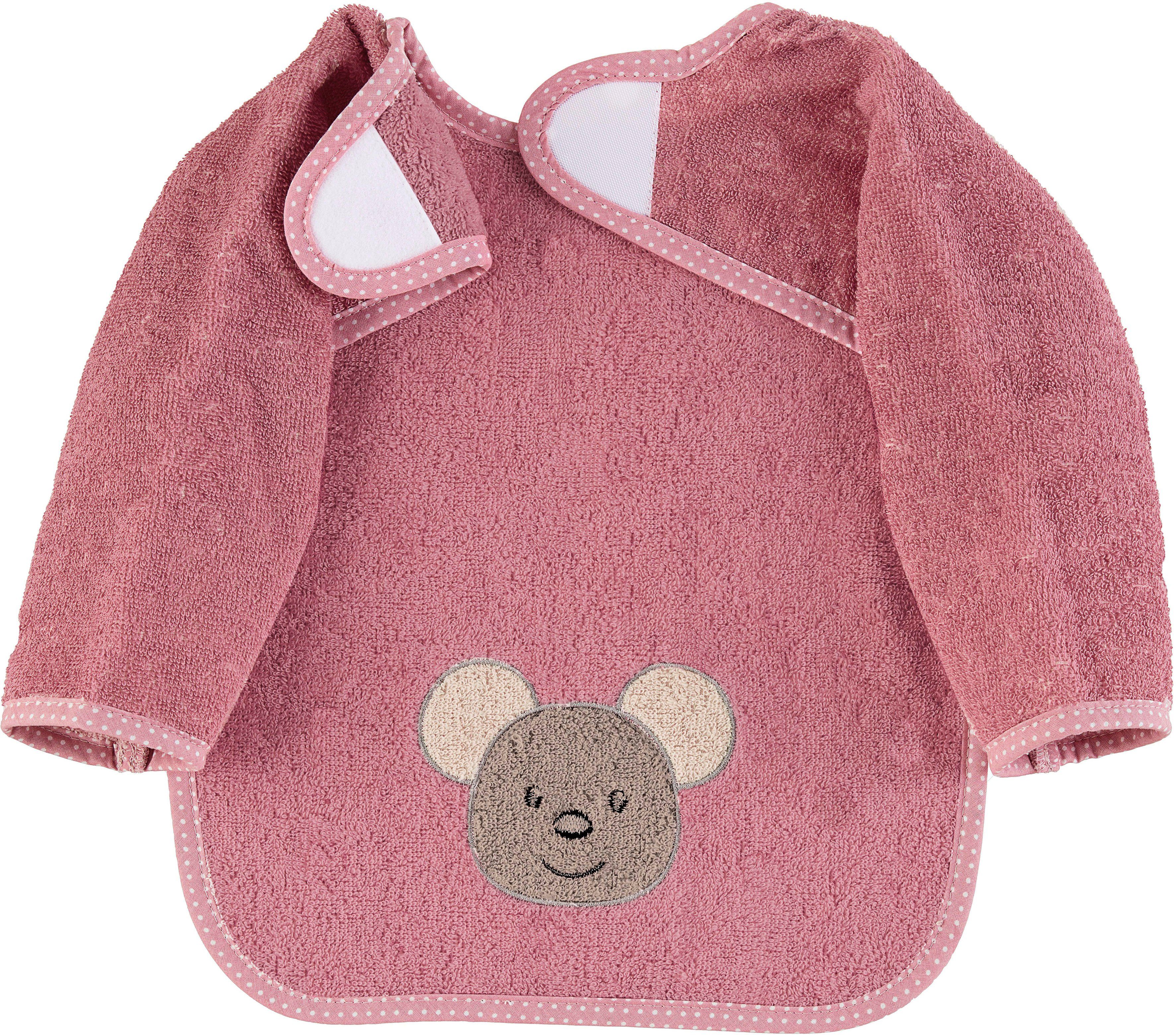 Mabel, Maus Mabel, Ärmellätzchen, rosa Lätzchen rosa Sterntaler®