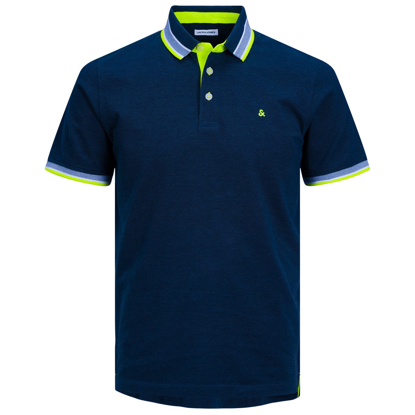 Jack & Jones Poloshirt Jack&Jones Polo XXL navy Neon-Details JJEPAULOS günstig online kaufen
