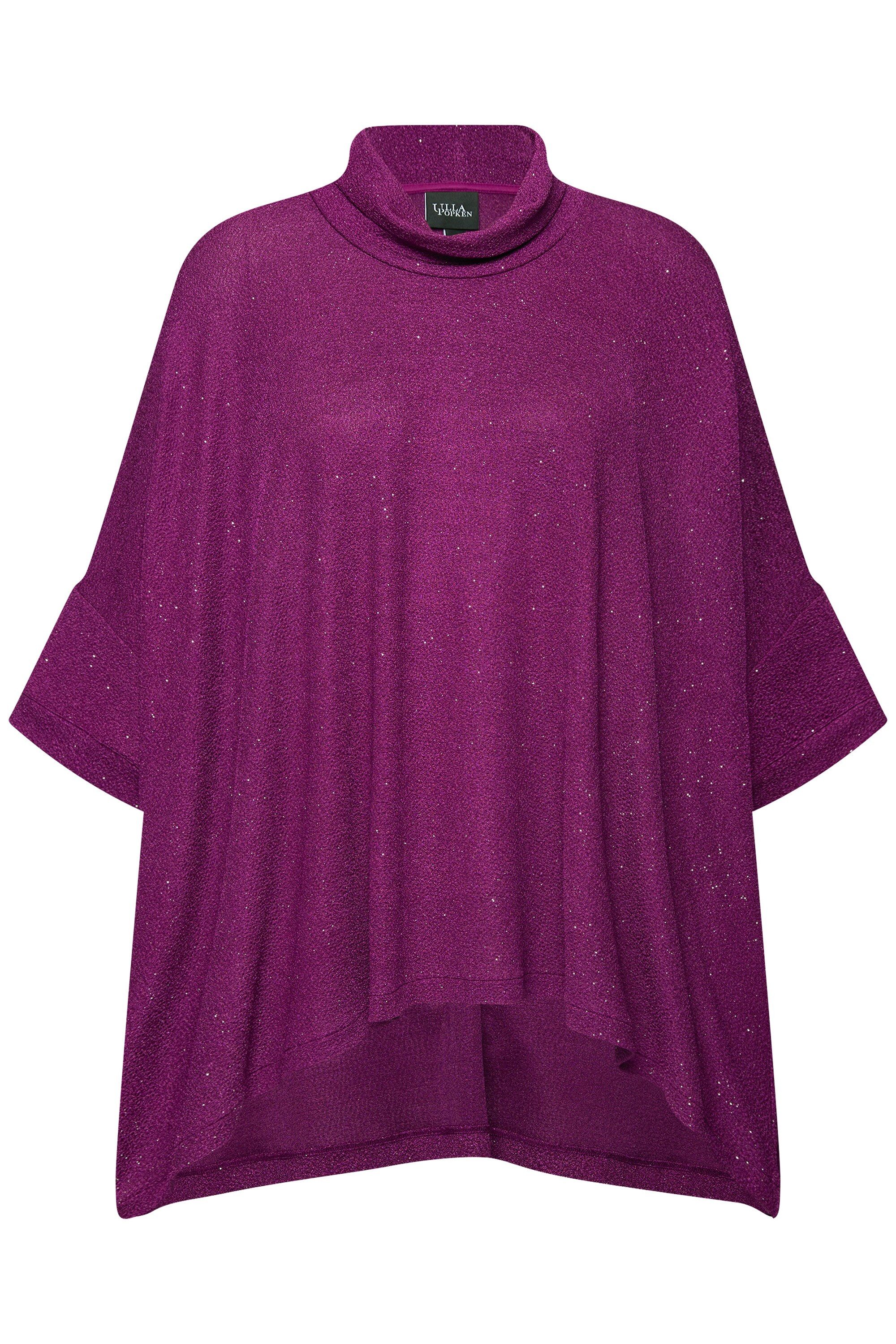 Ulla Popken T-Shirt Shirt oversized Glitzer-Effekt günstig online kaufen