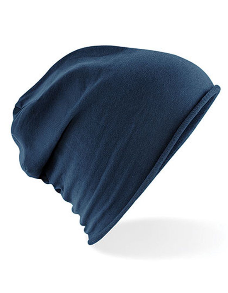 Goodman Design Beanie Sommer Beanie Weicher Baumwoll-Jersey mit Elasthan Navy