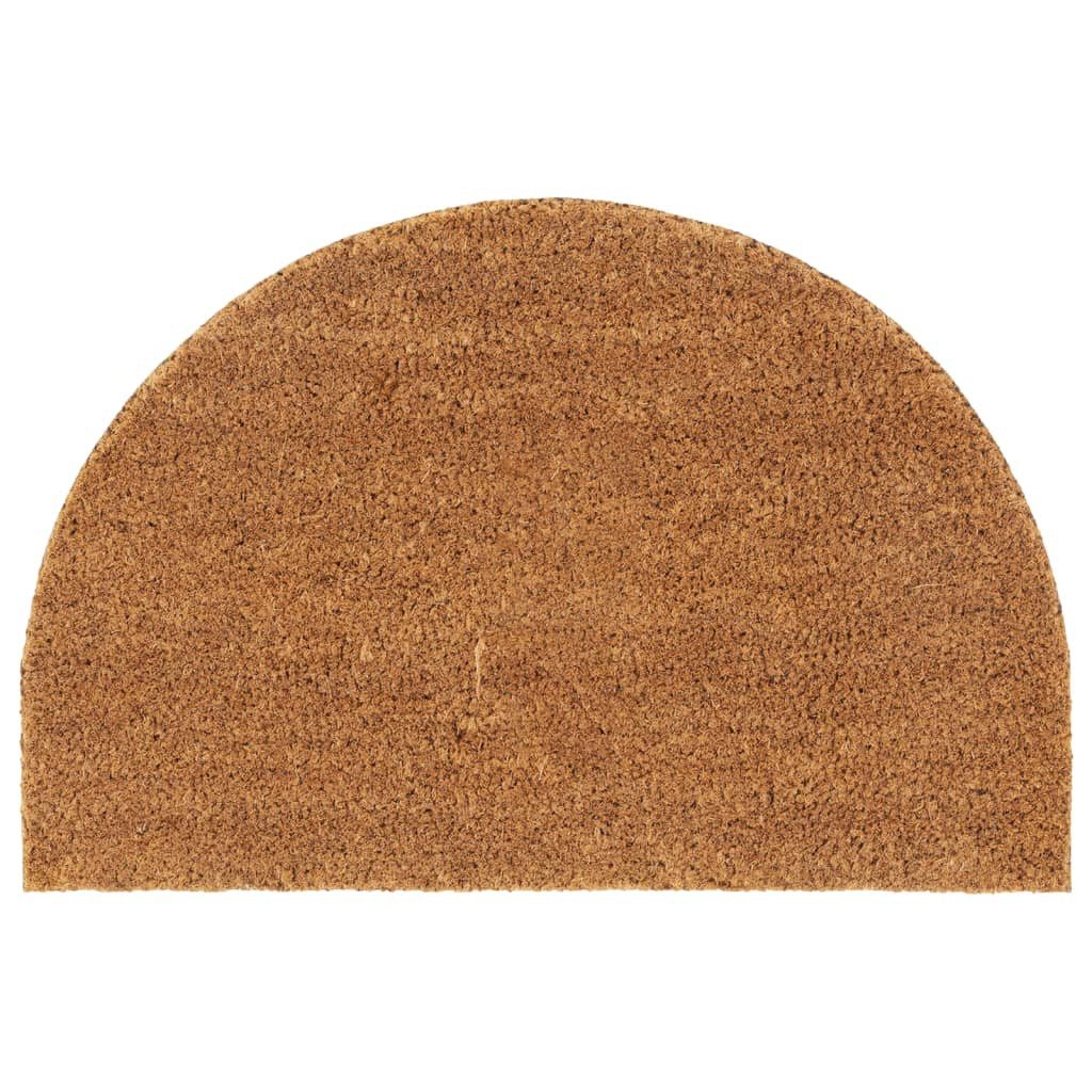 vidaXL Fußmatte Fußmatte Natur Halbrund 40x60 cm Kokosfaser Getuftet, Rechteckig, Höhe: 1.6 mm
