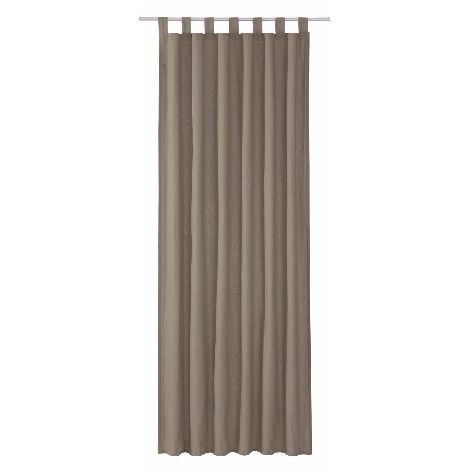 TOM TAILOR Vorhang DOVE Blickdichter Schlaufenvorhang (1 St), Schlaufe, Baumwolle, 140 x 255 cm in Grau