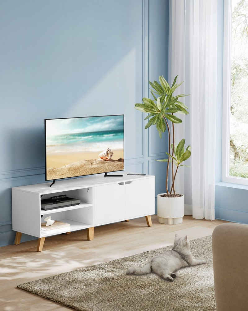 VASAGLE Lowboard TV-Schrank, Lange 140cm, für Fernseher bis zu 65 Zoll