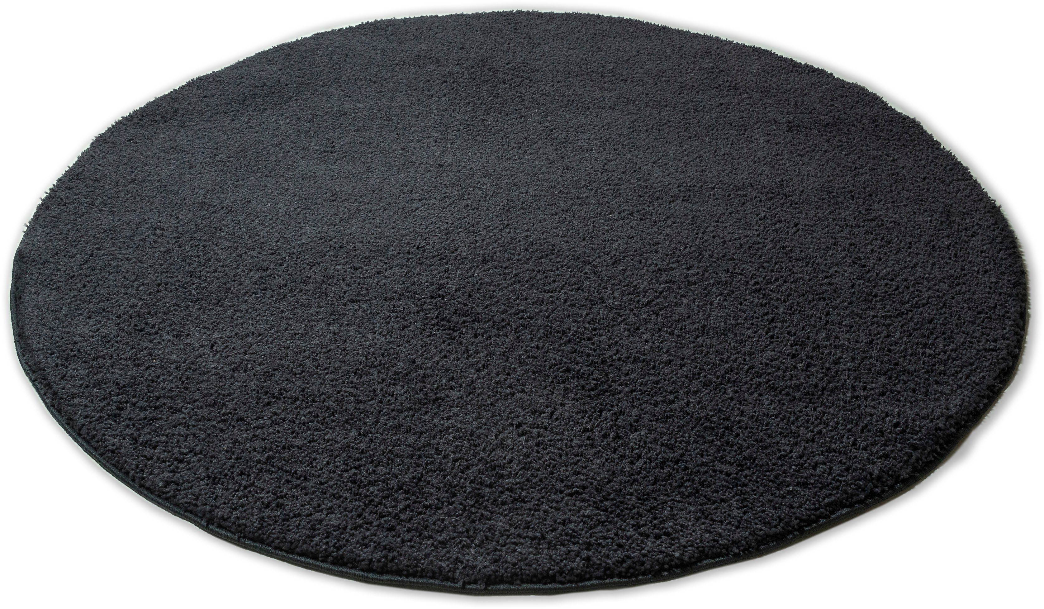 schwarz rund, Ilvi, weich 31 andas, einfarbig, mm, Hochflor-Teppich extra Mikrofaser, Höhe: flauschig,