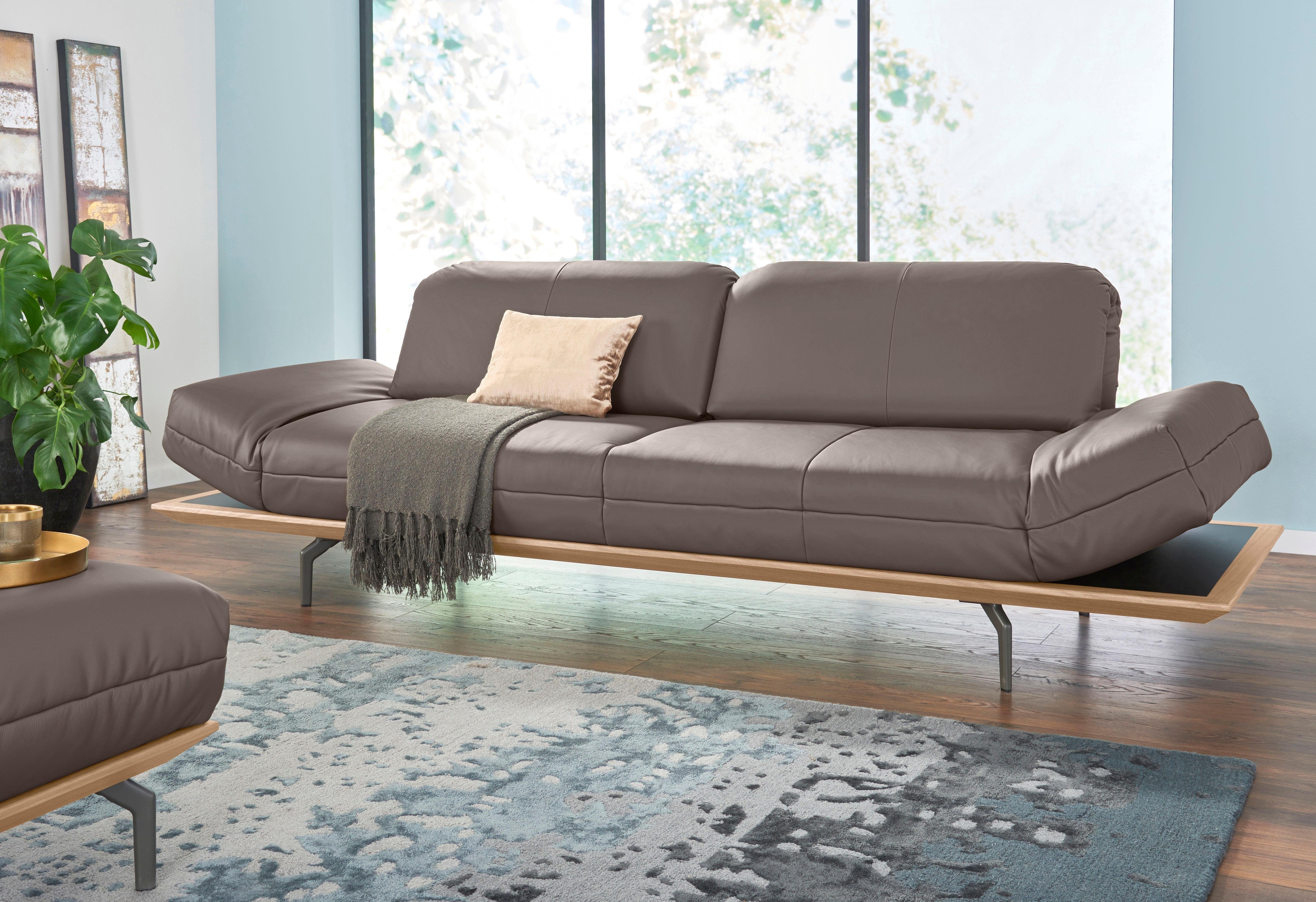 Creation BY ROLF BENZ 4-Sitzer CR.420, Designsofa, Loungesofa, in 2 Qualitäten, Holzrahmen in Eiche Natur oder Nußbaum, Breite 252 cm