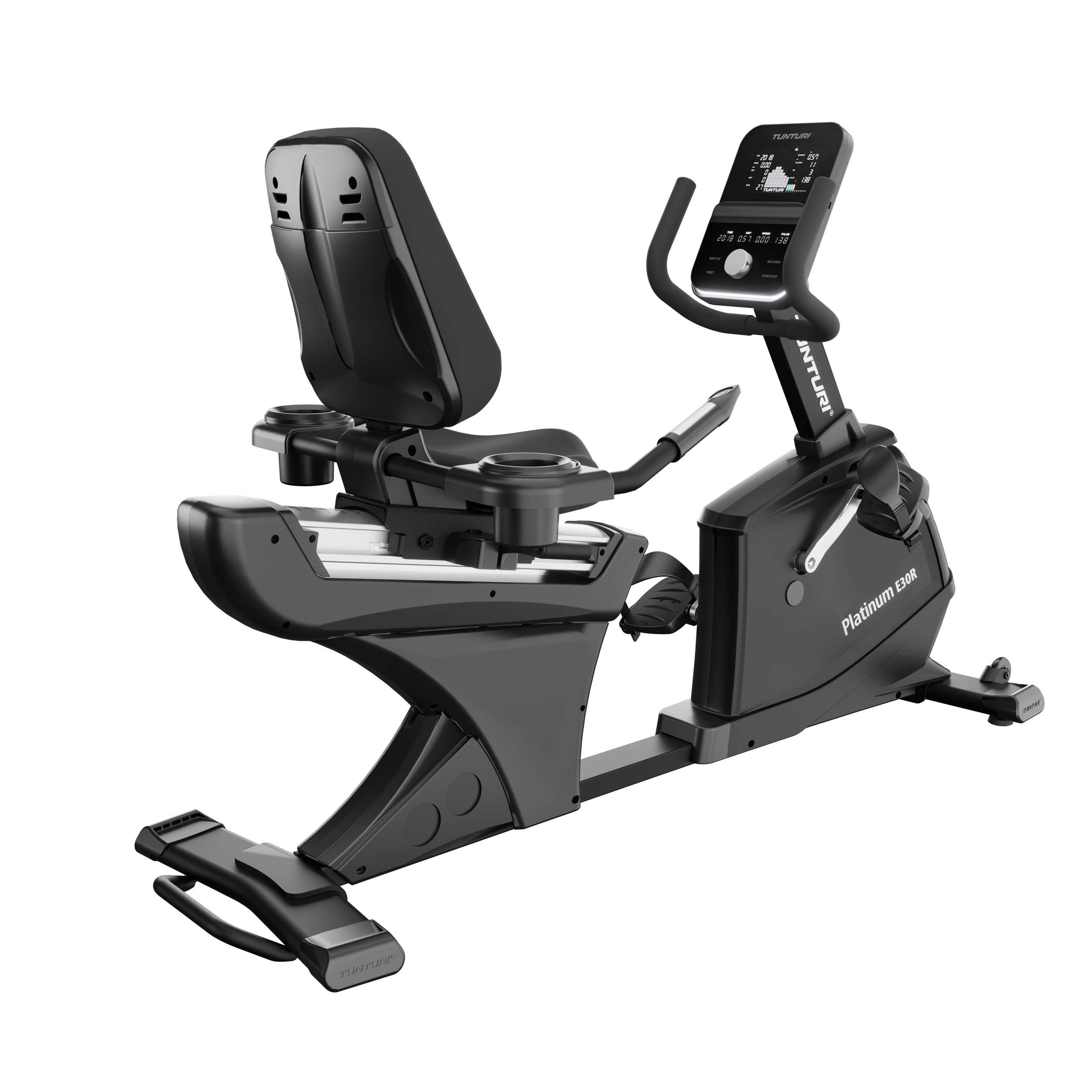 Tunturi Heimtrainer Liegeergometer – Niedriger Einstieg – Verstellbar – 26 Programme – Sig