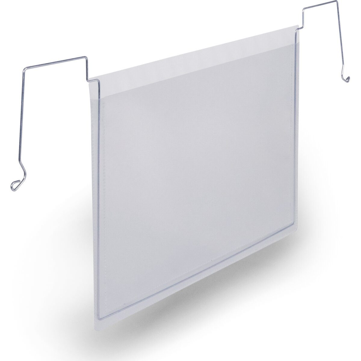 DURABLE Prospekthülle Drahtbügeltasche A4 quer PP transparent