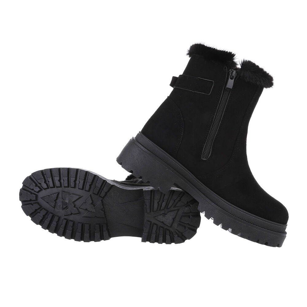 Ital-Design Damen Schnürschuhe Freizeit Plateaustiefelette (84456524) Block günstig online kaufen
