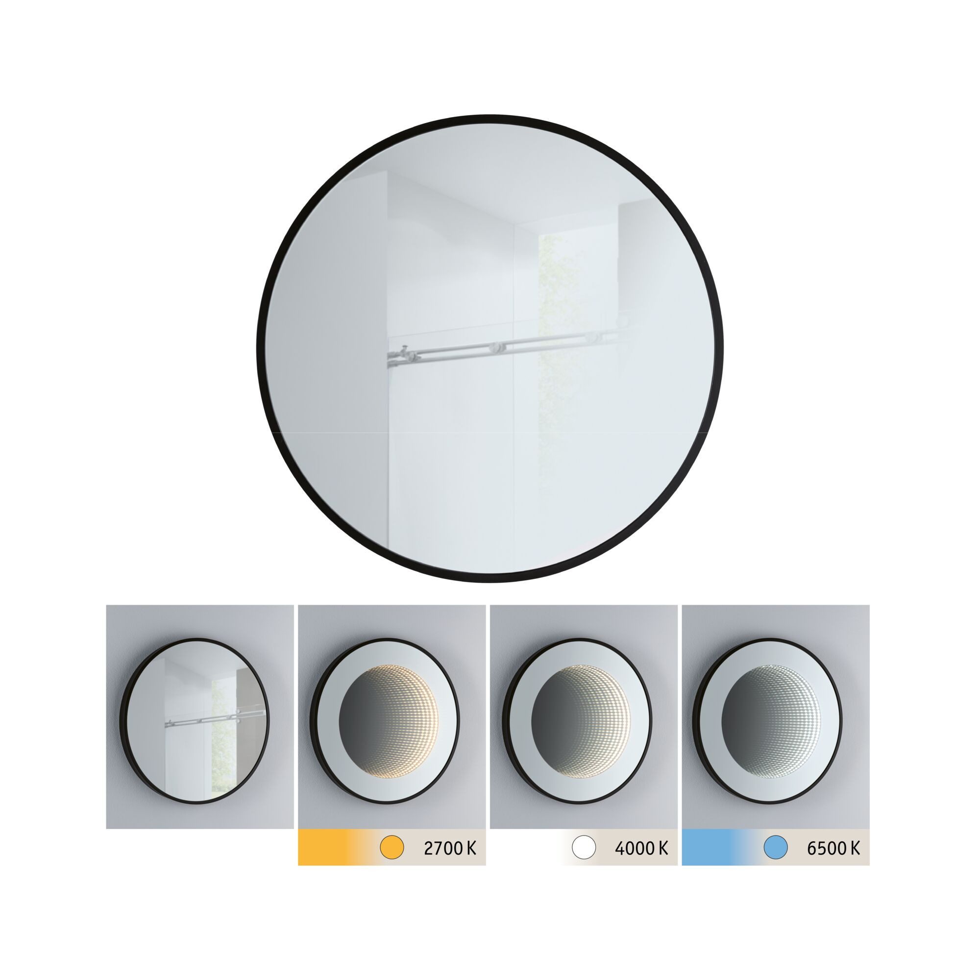 Paulmann LED Spiegelleuchte 79561, im Lieferumfang enthalten, Acryl, Metall