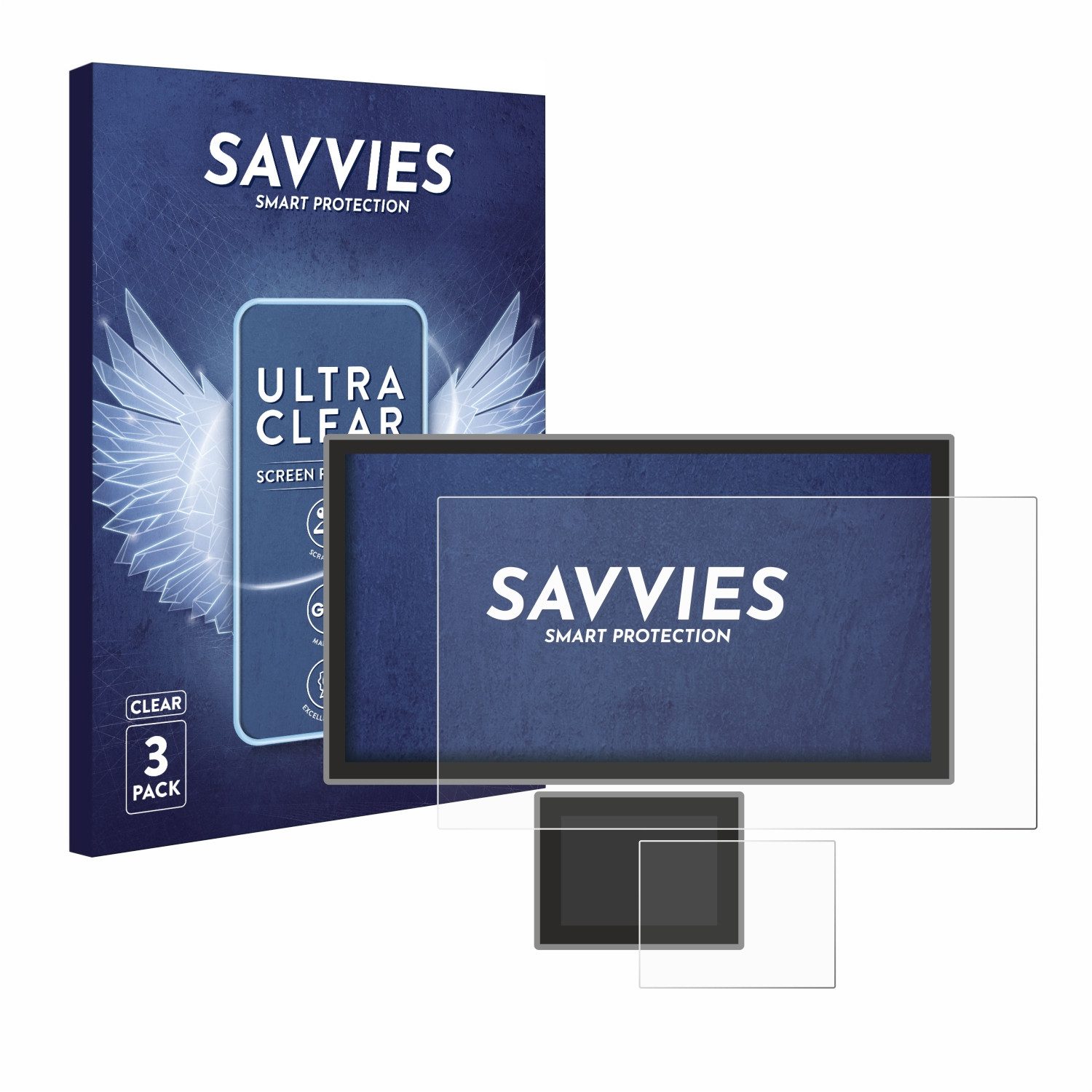 Savvies Displayschutzfolie Schutzfolie für Icom IC-7760, 6 Stück, Displayschutz Schutz Folie Klar Transparent
