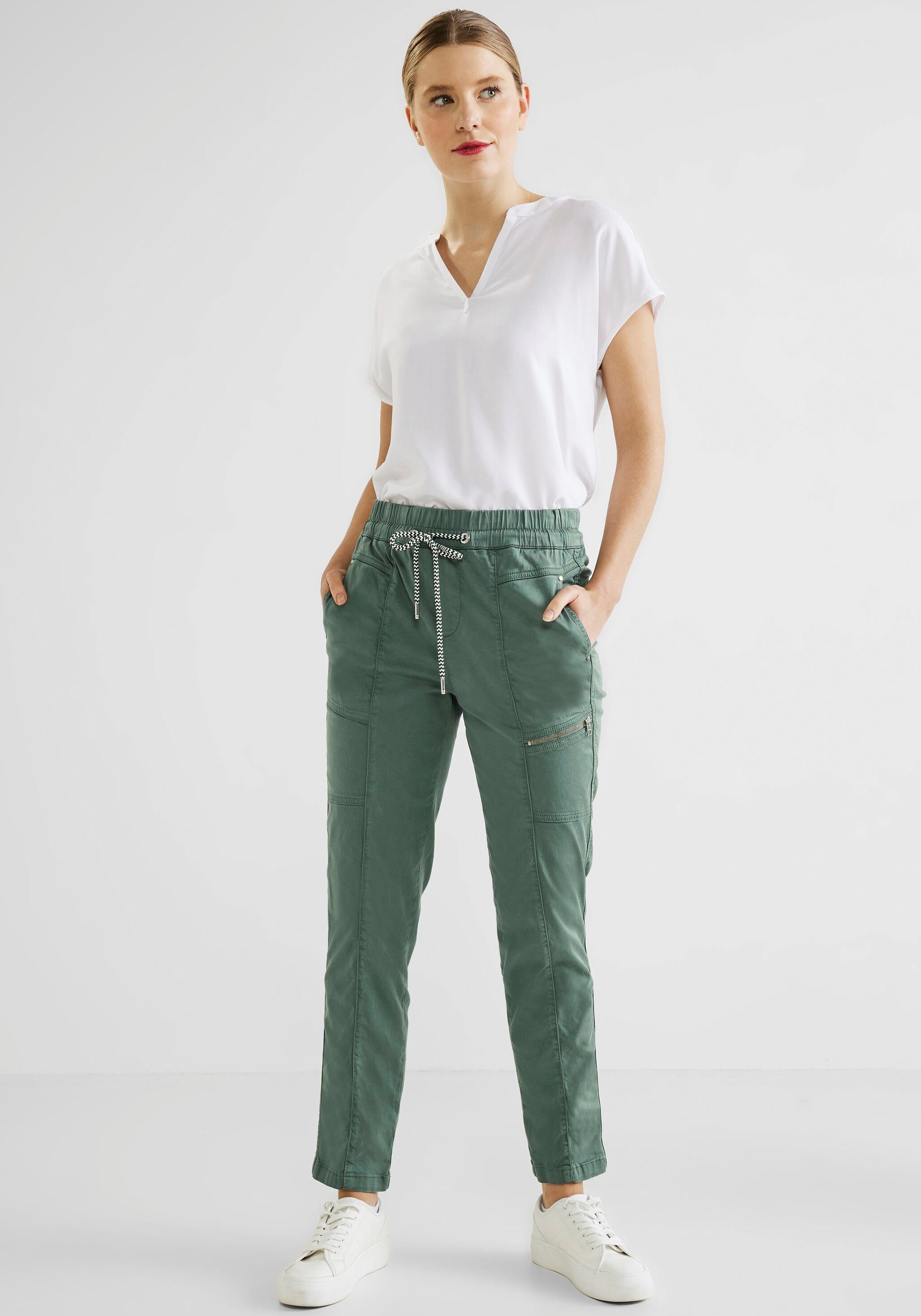 soft ONE olive Dehnbund-Hose STREET