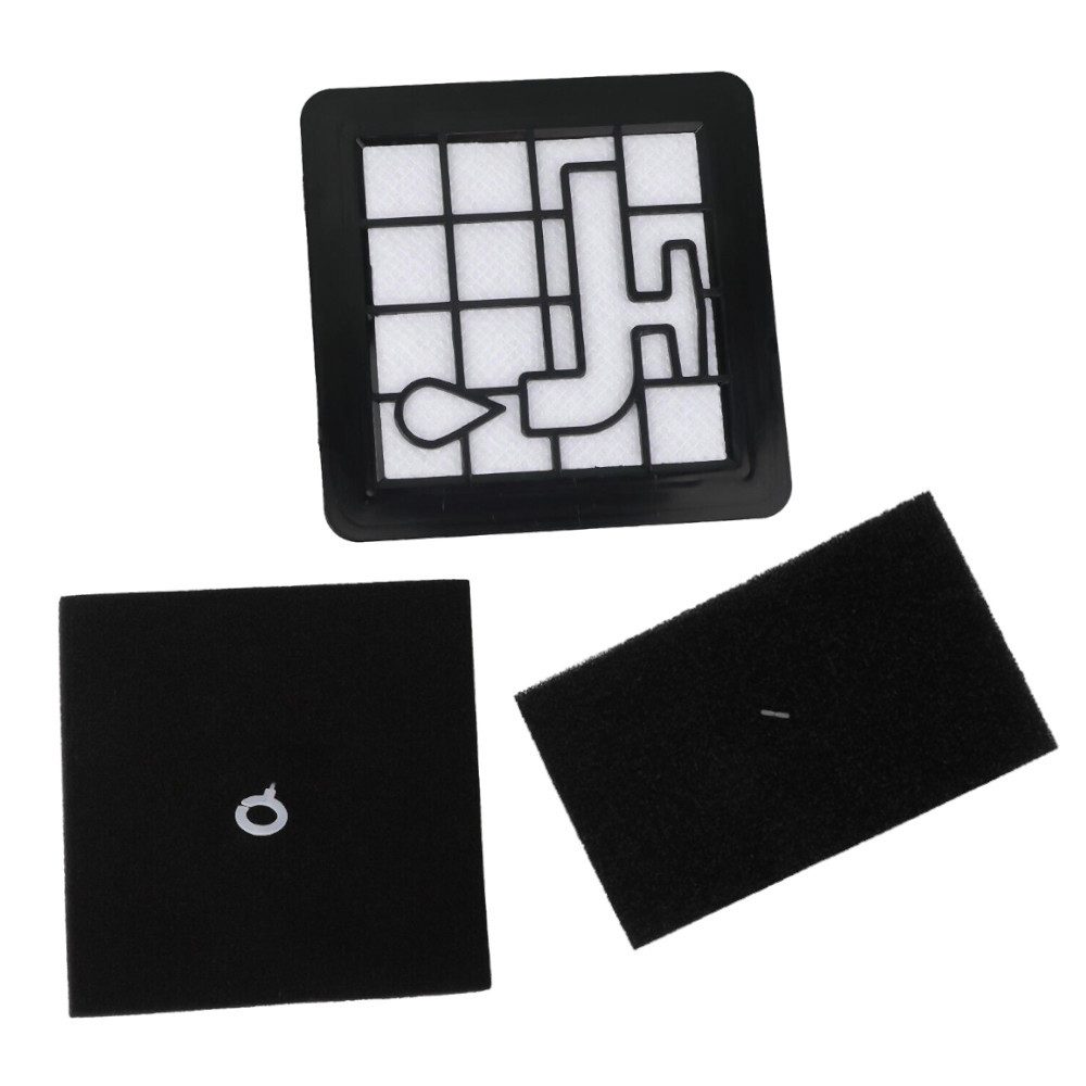 Trade-Shop Filter-Set passend für Philips XB2122 XB2123 XB2125 XB2140 XB2142 2000er Serie, Zubehör für Philips XV1220/01, XV122001, Luftfilter-Set: Motorfilter inkl. Schaumstoffeinsatz und Abluftfilter