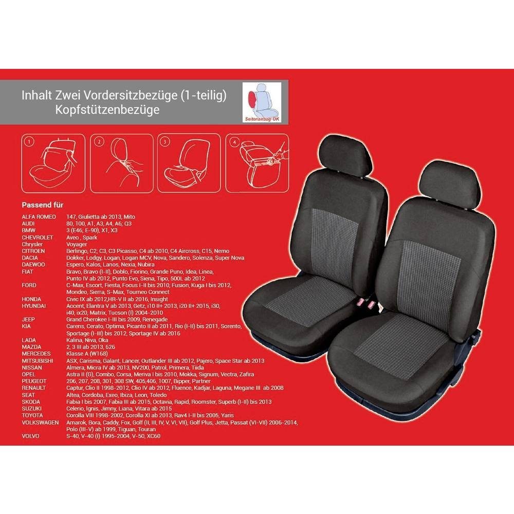 HP-AUTOZUBEHÖR Autositzbezug PKW Schonbezug Bonn 22200, Waschbar