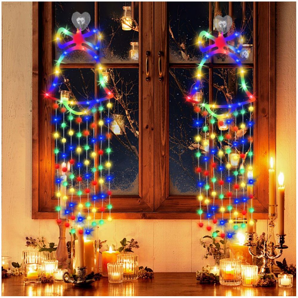 VIVIHEYDAY Beleuchtetes Fensterbild Glocken Weihnachtsdeko Mit Timer, 100 W günstig online kaufen