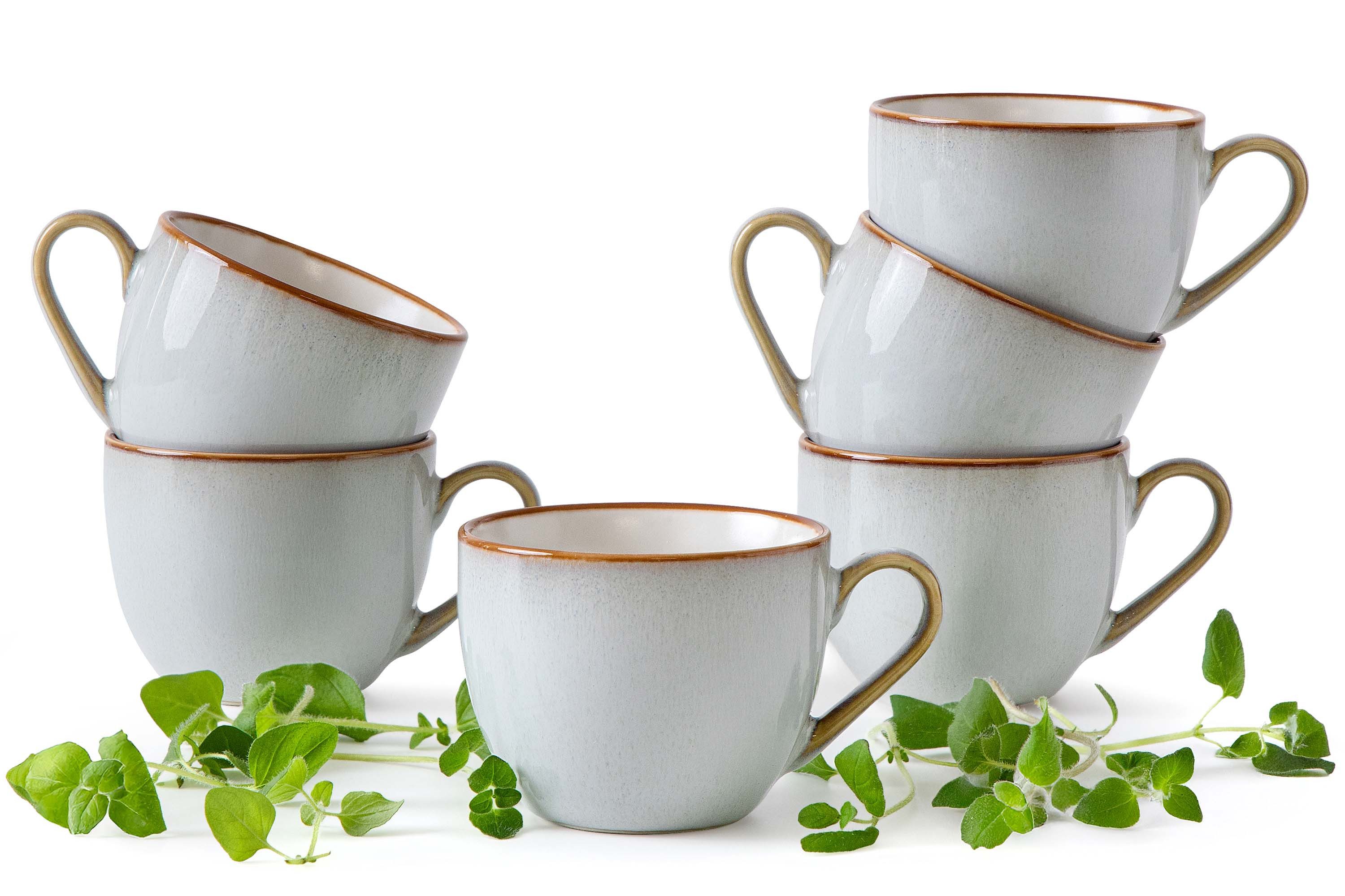 Ritzenhoff & Breker Espressotasse RITZENHOFF & BREKER PORTOFINO Чашки для эспрессо-Set, KONSIMO, Steinzeug, 90 ml, Reaktivglasur, spülmaschinengeeignet, mikrowellengeeignet