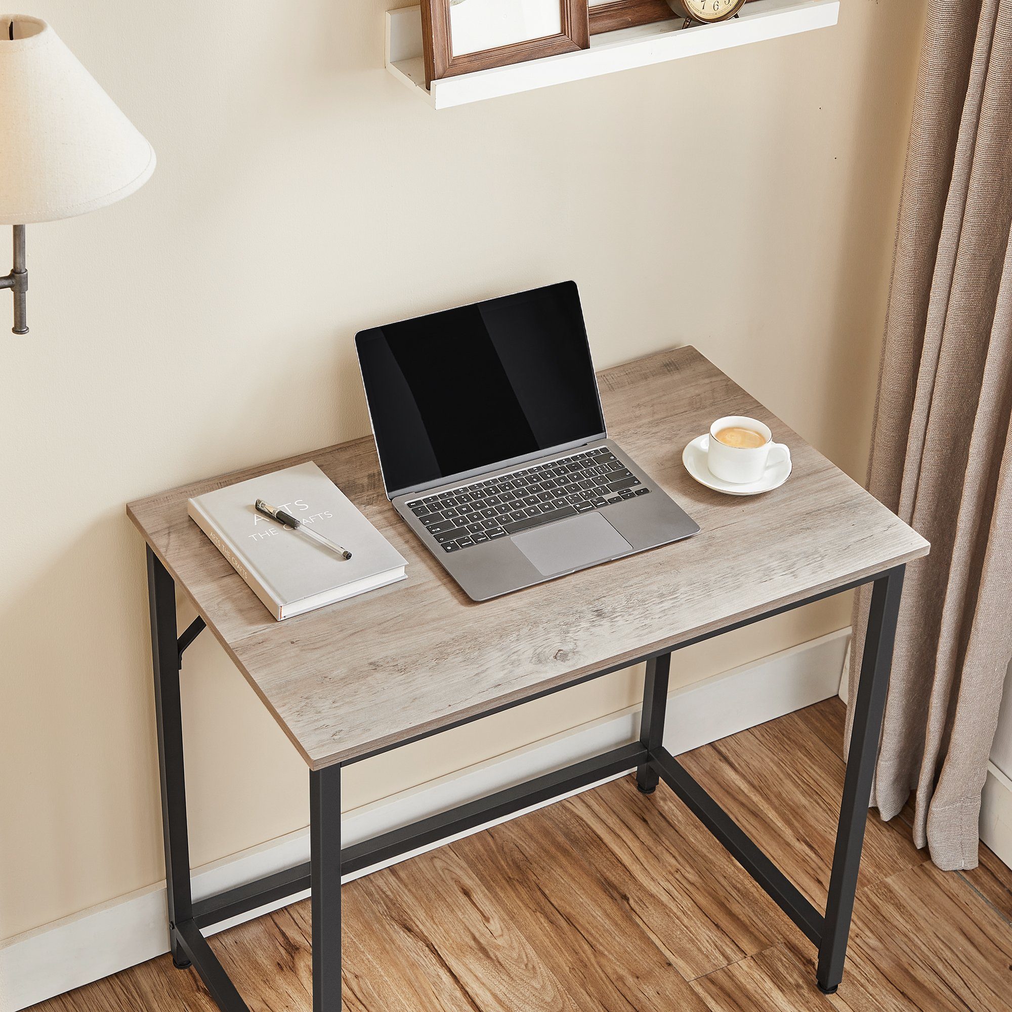 VASAGLE Schreibtisch Computertisch, Bürotisch, 80/100/120/135/160 cm, moderner Stil