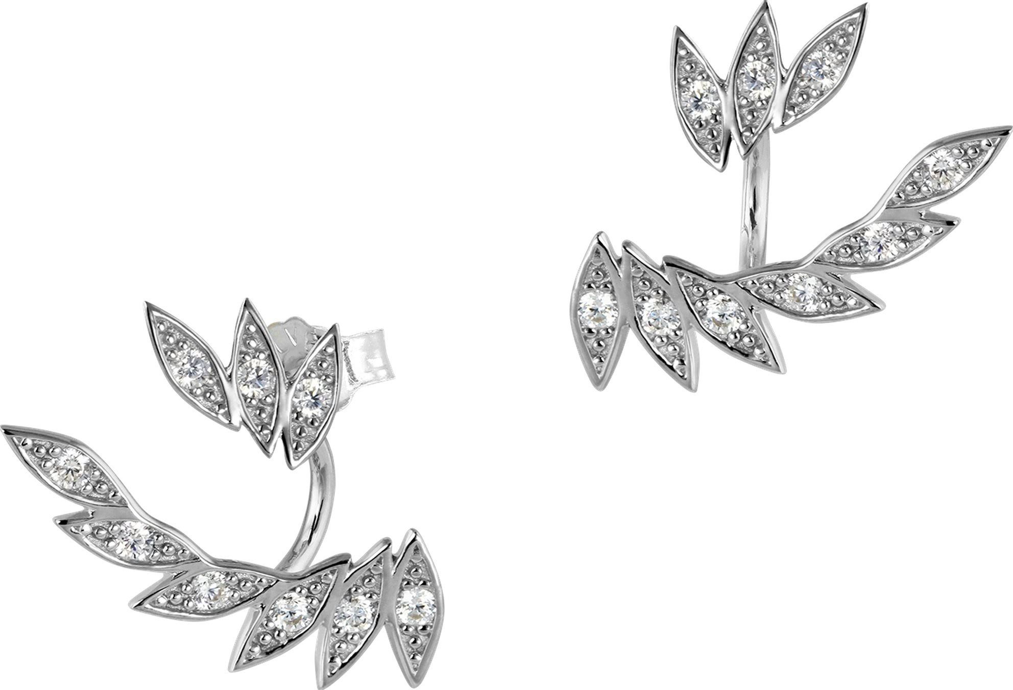 SilberDream Paar Ohrstecker SilberDream weiß Ear Cuff Blätter Ohrringe (Ohr günstig online kaufen