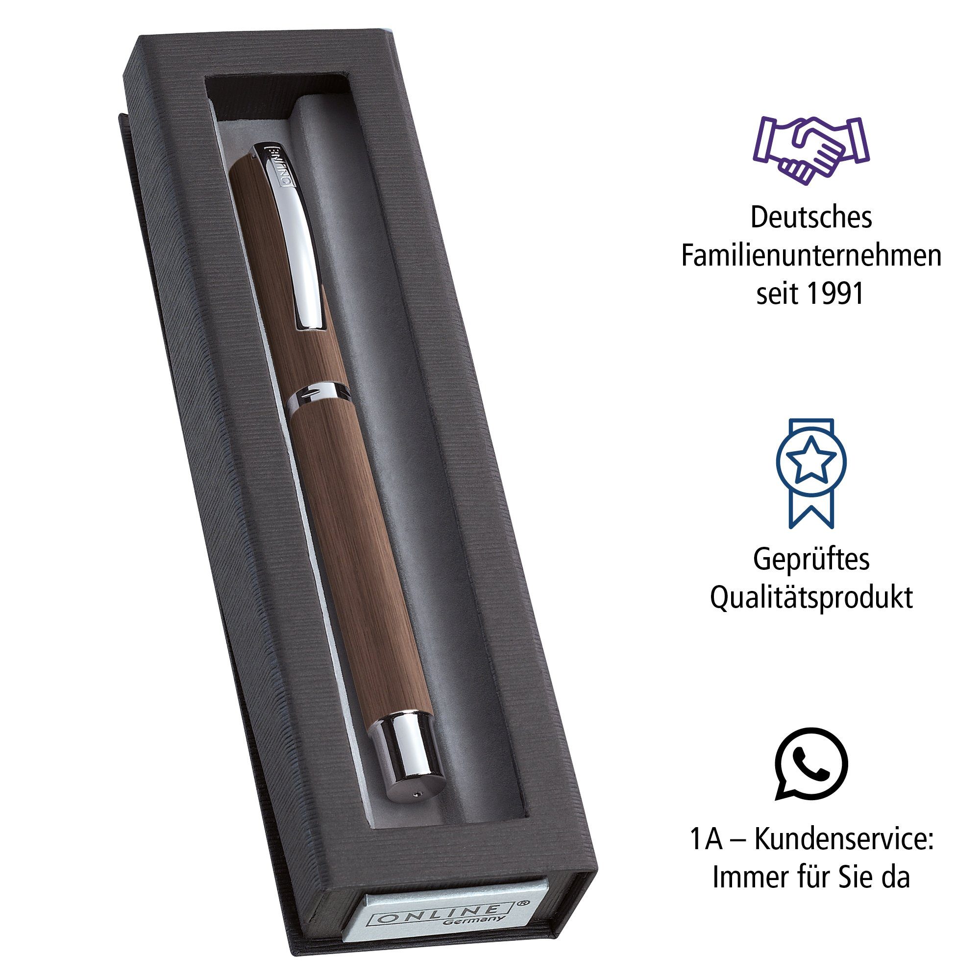 Pen in Vision Online Füller Füllhalter, Geschenkbox Braun