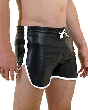 BOCKLE Lederhose Bockle® Quick Pants Faux Black Sexy kurze Kunstlederhose Leder Shorts CSD Gay