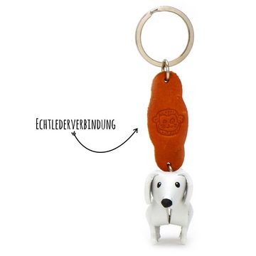 Monkimau Schlüsselanhänger Labrador Retriever Schlüsselanhänger Leder Tier Figur (Packung)
