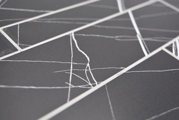 Mosani Wandpaneel 10 Stk. Dekorpaneele in Steinoptik Selbstklebend schwarz weiß 0,8m², BxL: 29,60x29,80 cm, (Set, 10-teilig) Spritzwasserbereich geeignet, Küchenrückwand Spritzschutz