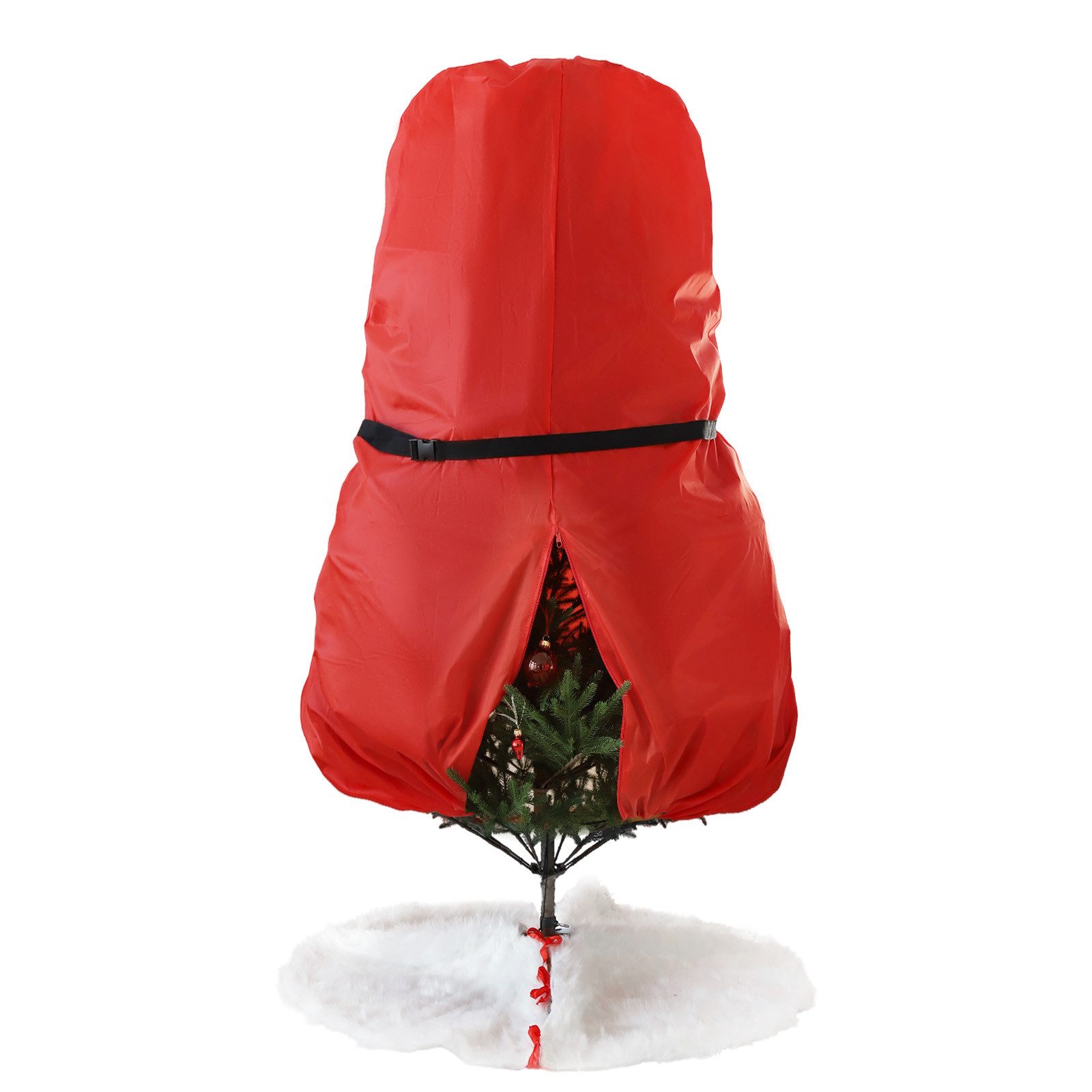 Salcar Künstlicher Weihnachtsbaum Aufbewahrung 138 x 185cm Weihnachtsbaumbeutel Weihnachtsbaum-Abdeckung, mit Mittelschnallen, Boden-Kordelzug und Kartenschlitz