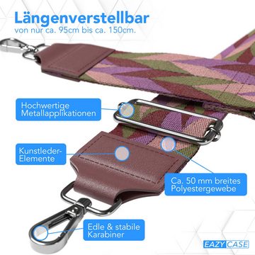 EAZY CASE Schulterriemen Schultergurte für Taschen gemustert Wechselband Taschenriemen Festivalbag verstellbar universal Violett