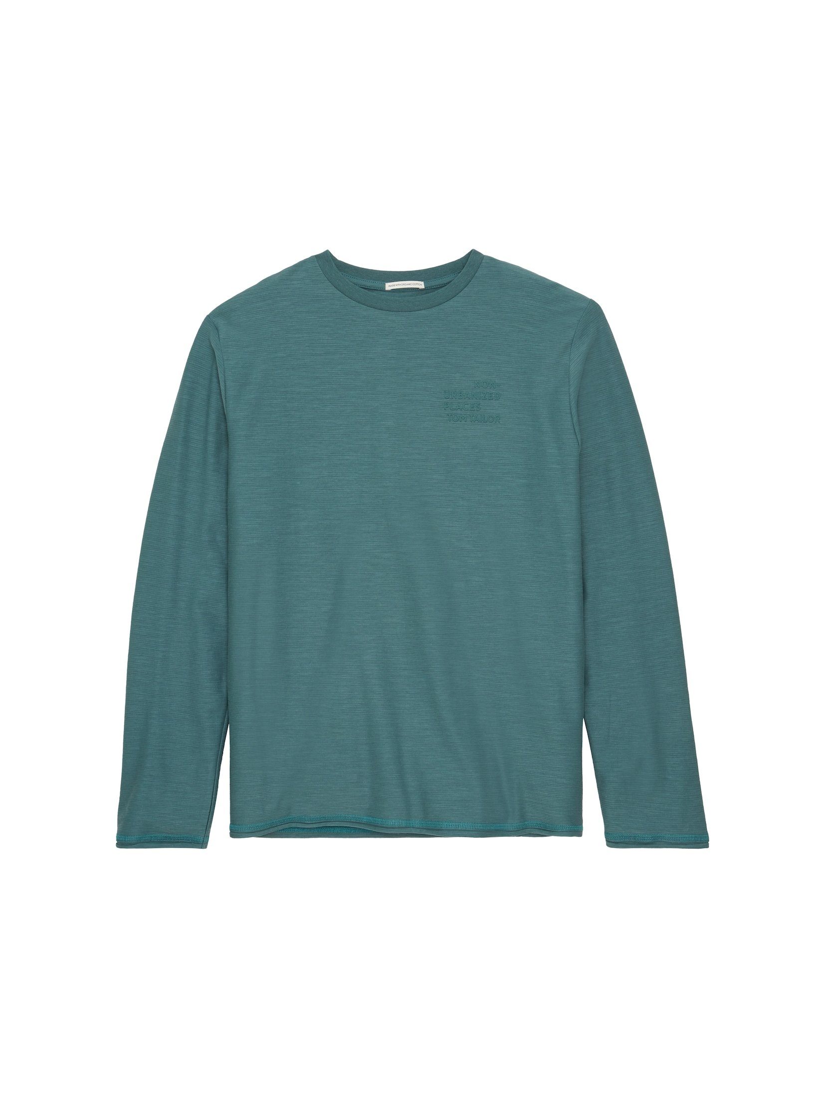Green Langarmshirt man mit TAILOR Bio-Baumwolle Jasper TOM T-Shirt