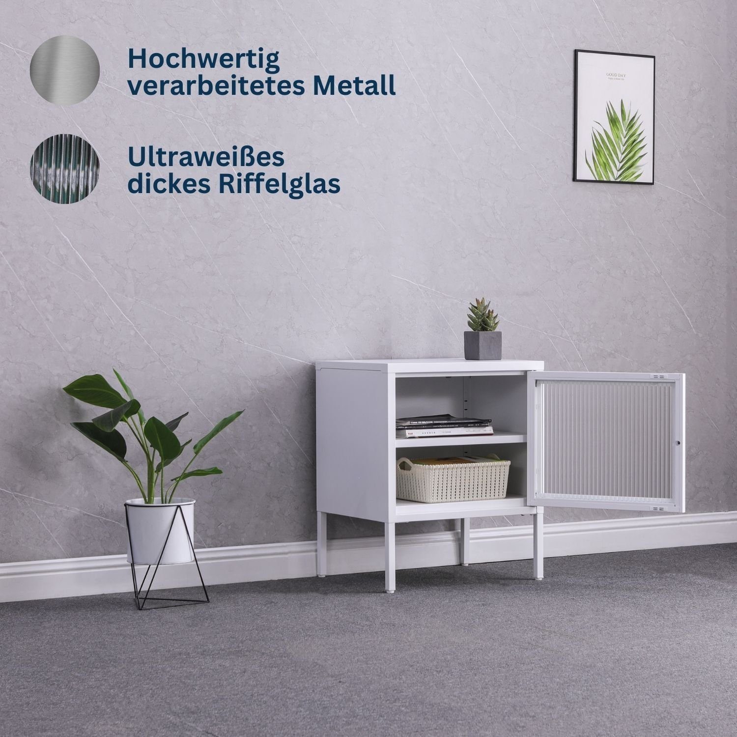 Coemo Sideboard TOKIO, Weiß Nachttisch aus günstig online kaufen