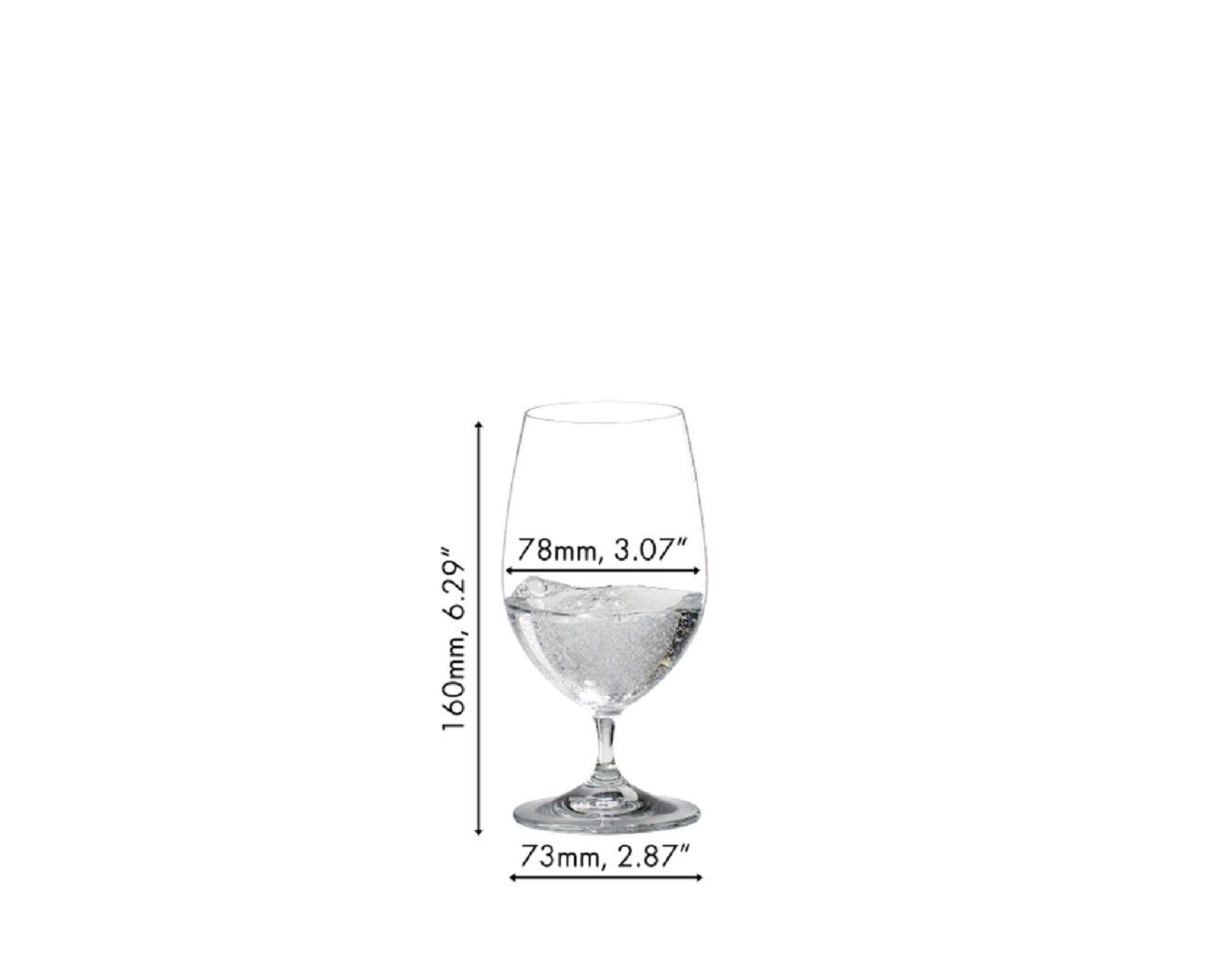 Gourmet Glas RIEDEL Wasserglas Riedel, Glas Vinum Kristallglas Set, 2-er