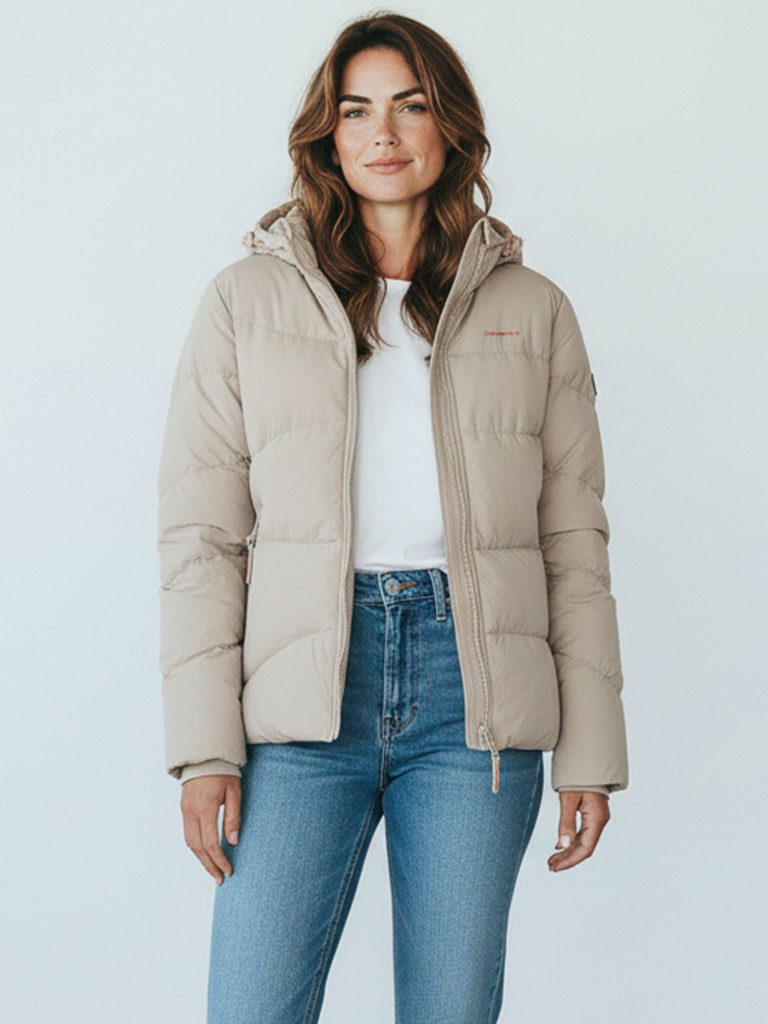 Coastguard Steppjacke 50937 Damen Jacke unifarben mit Kapuze - Gesteppt mit günstig online kaufen